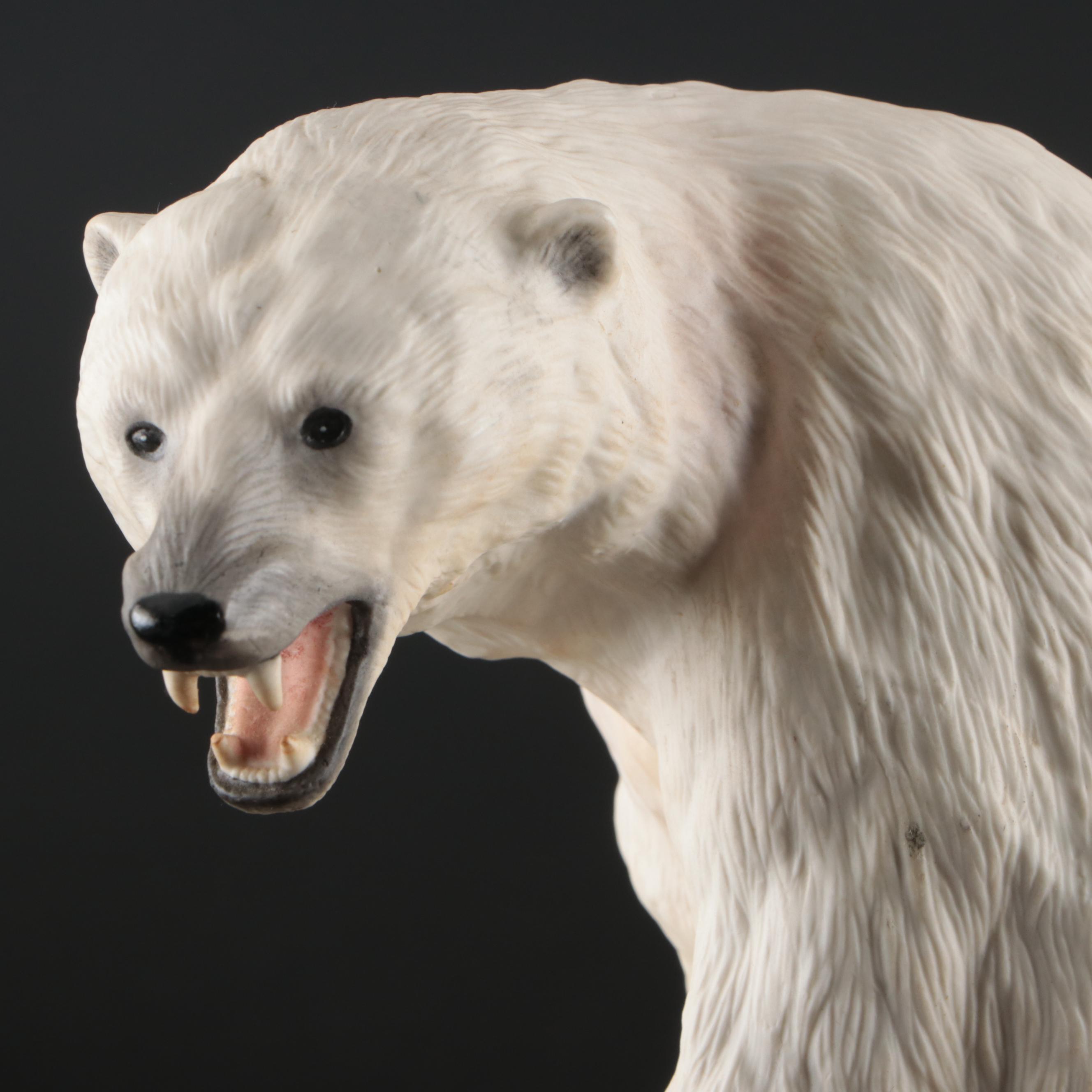 The Franklin Mint National Wildlife Federation "Polar Bear" Porcelain Sculpture