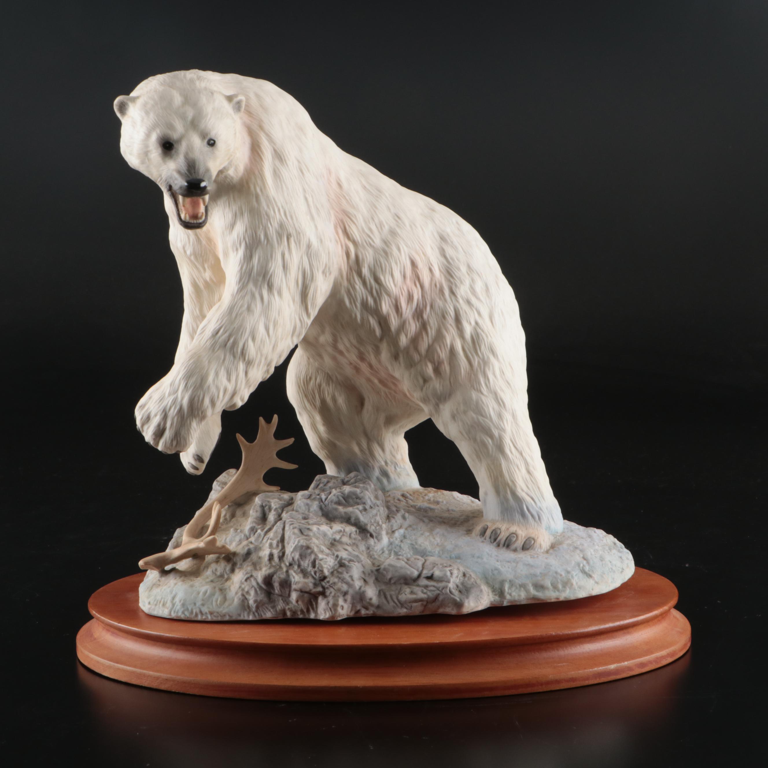 The Franklin Mint National Wildlife Federation "Polar Bear" Porcelain Sculpture