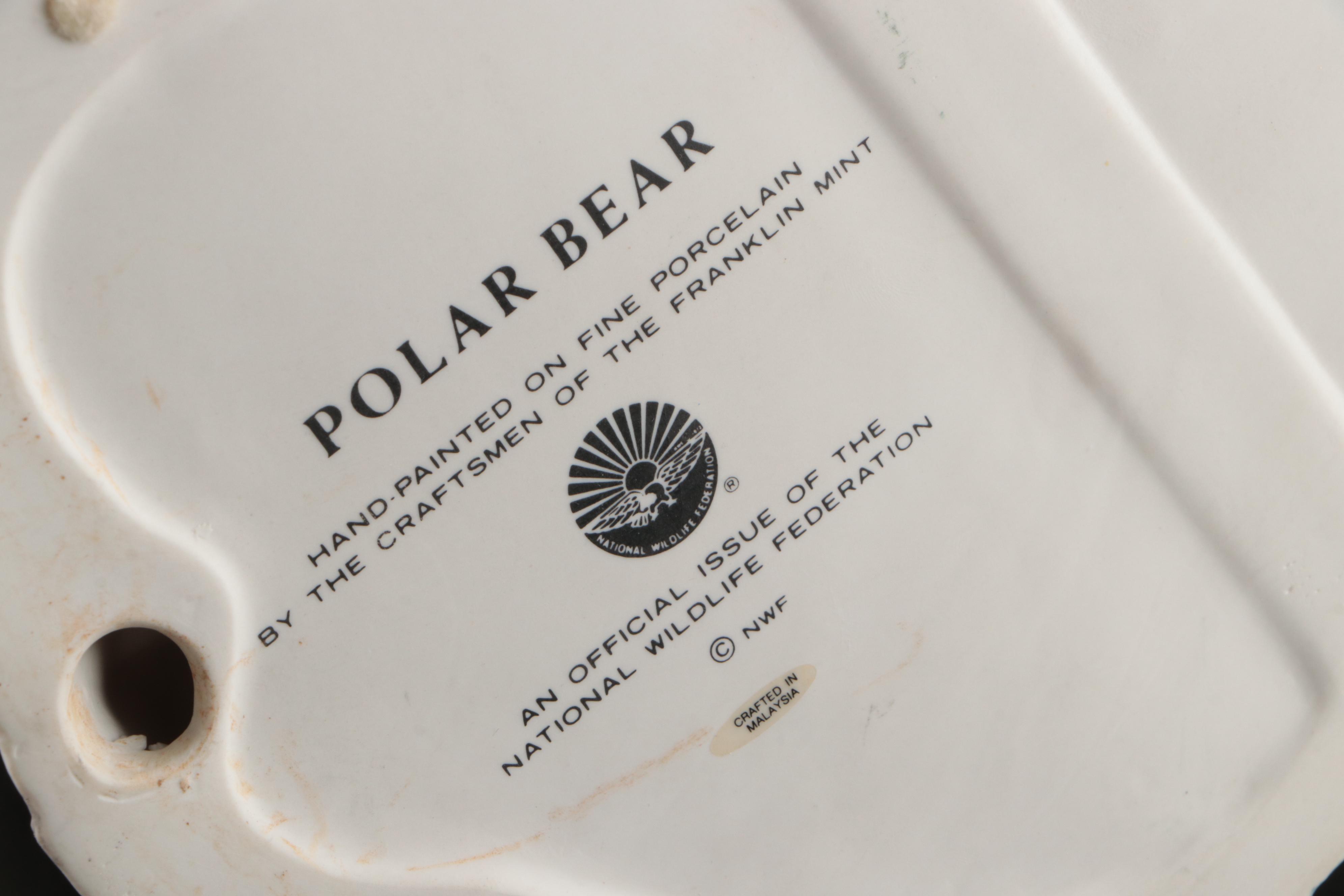 The Franklin Mint National Wildlife Federation "Polar Bear" Porcelain Sculpture