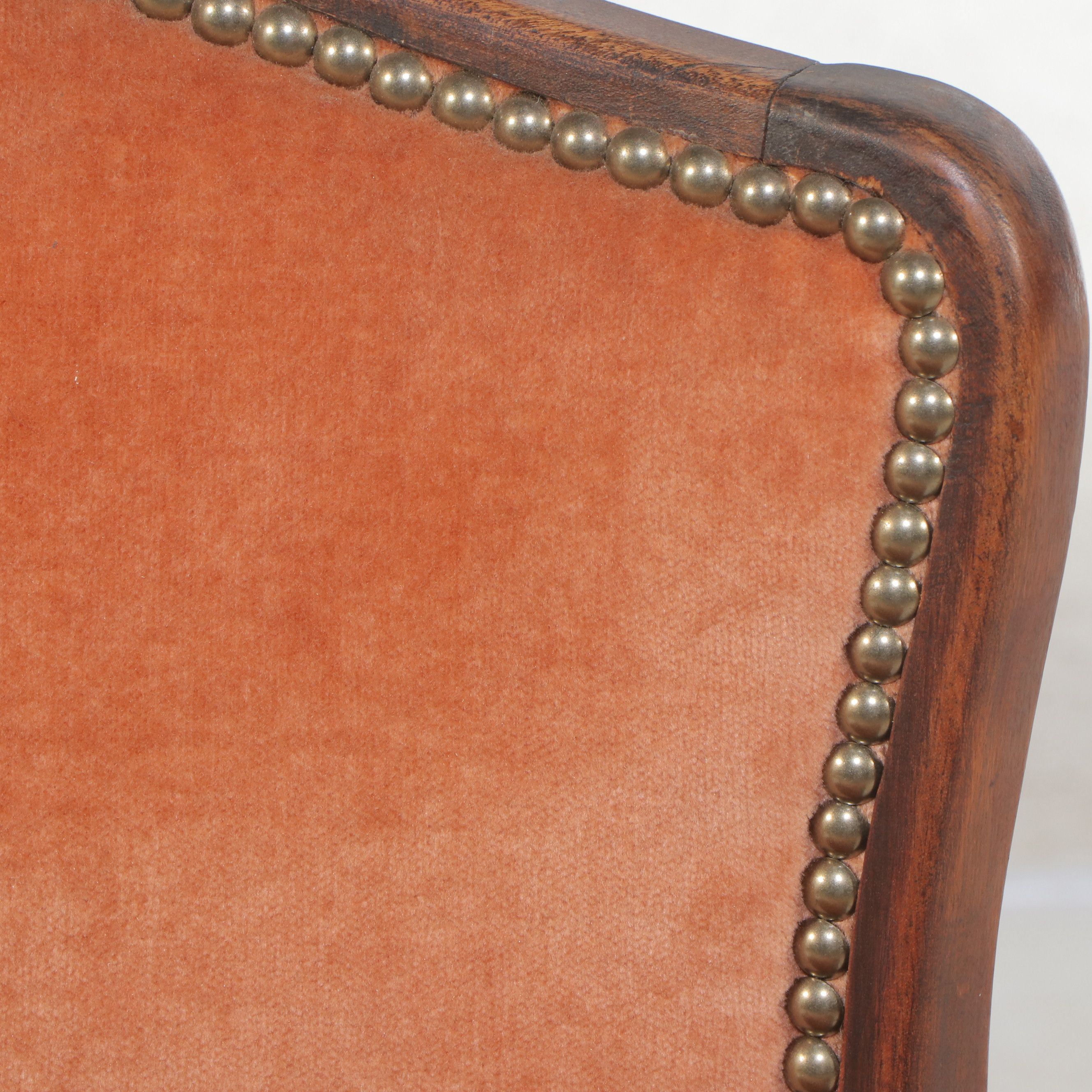 French Provincial Style Walnut Upholstered Fauteuil, Early 20th Century