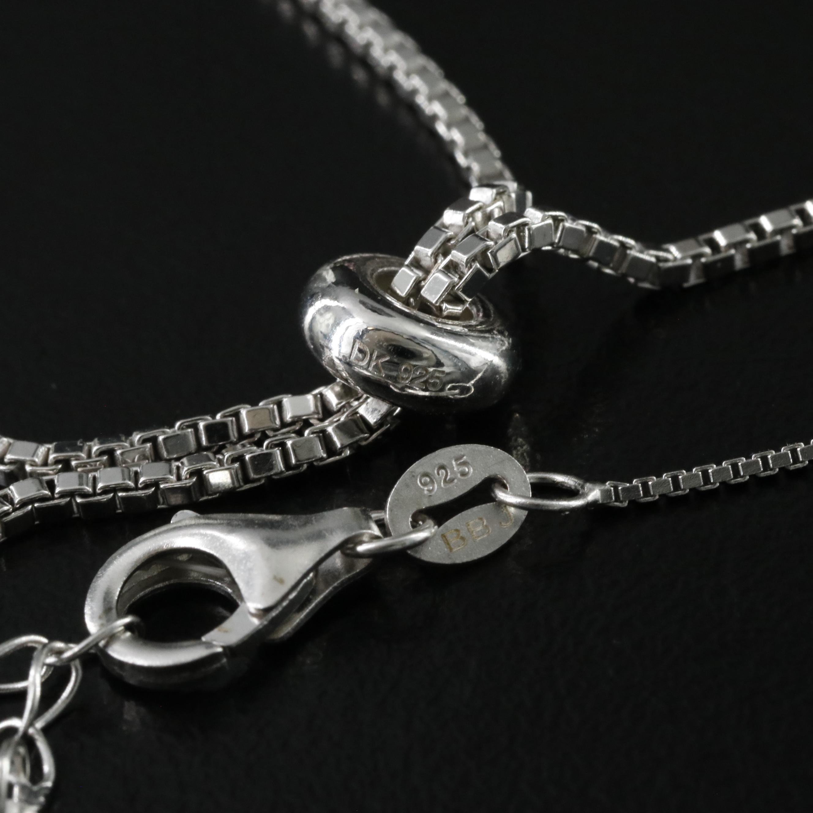 Sterling Gemstone Necklace and Bolo Bracelet