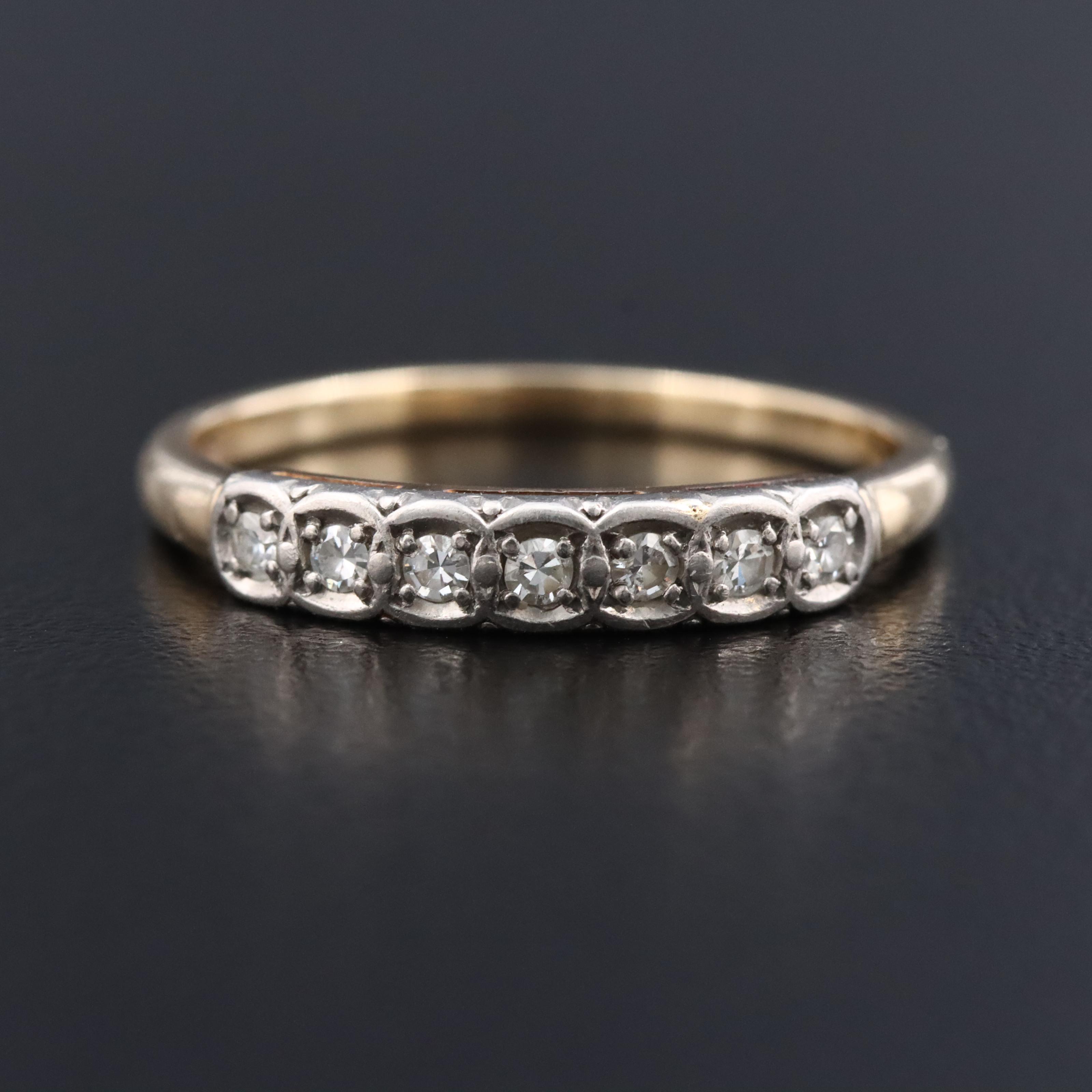 Jabel 14K 0.14 CTW Diamond Ring with Palladium Setting