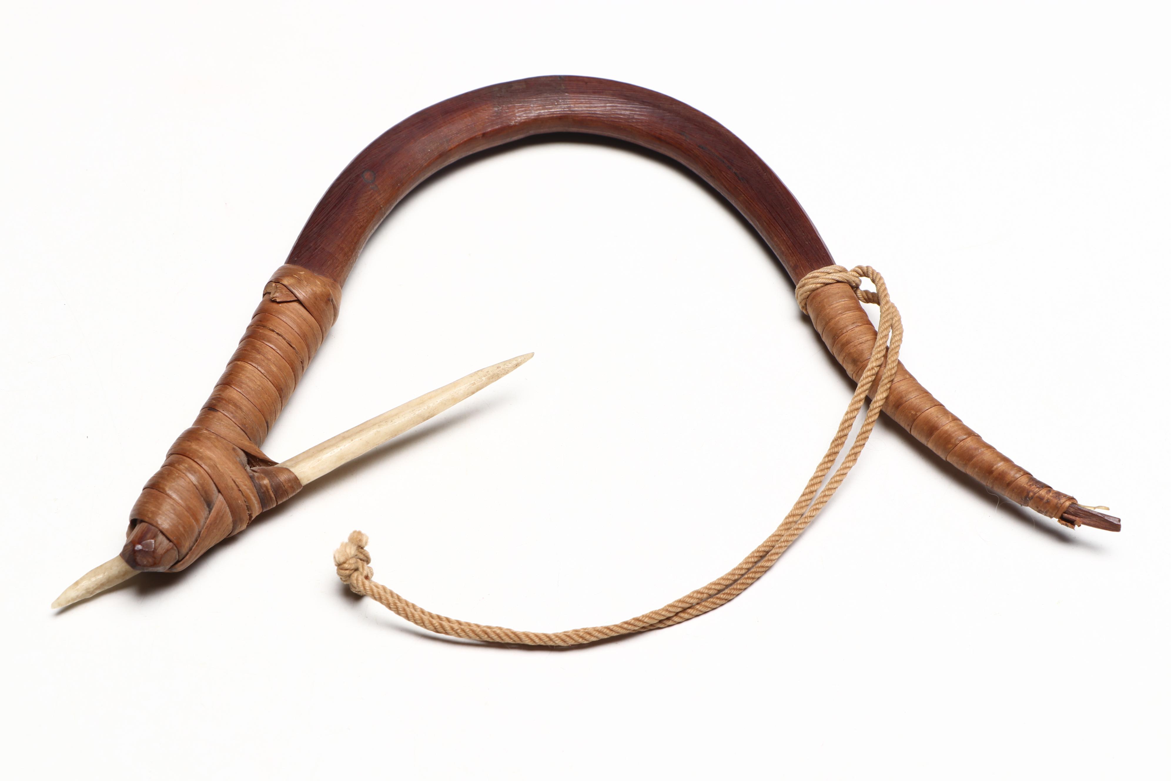 Indigenous Arctic Wood and Bone Halibut Hooks