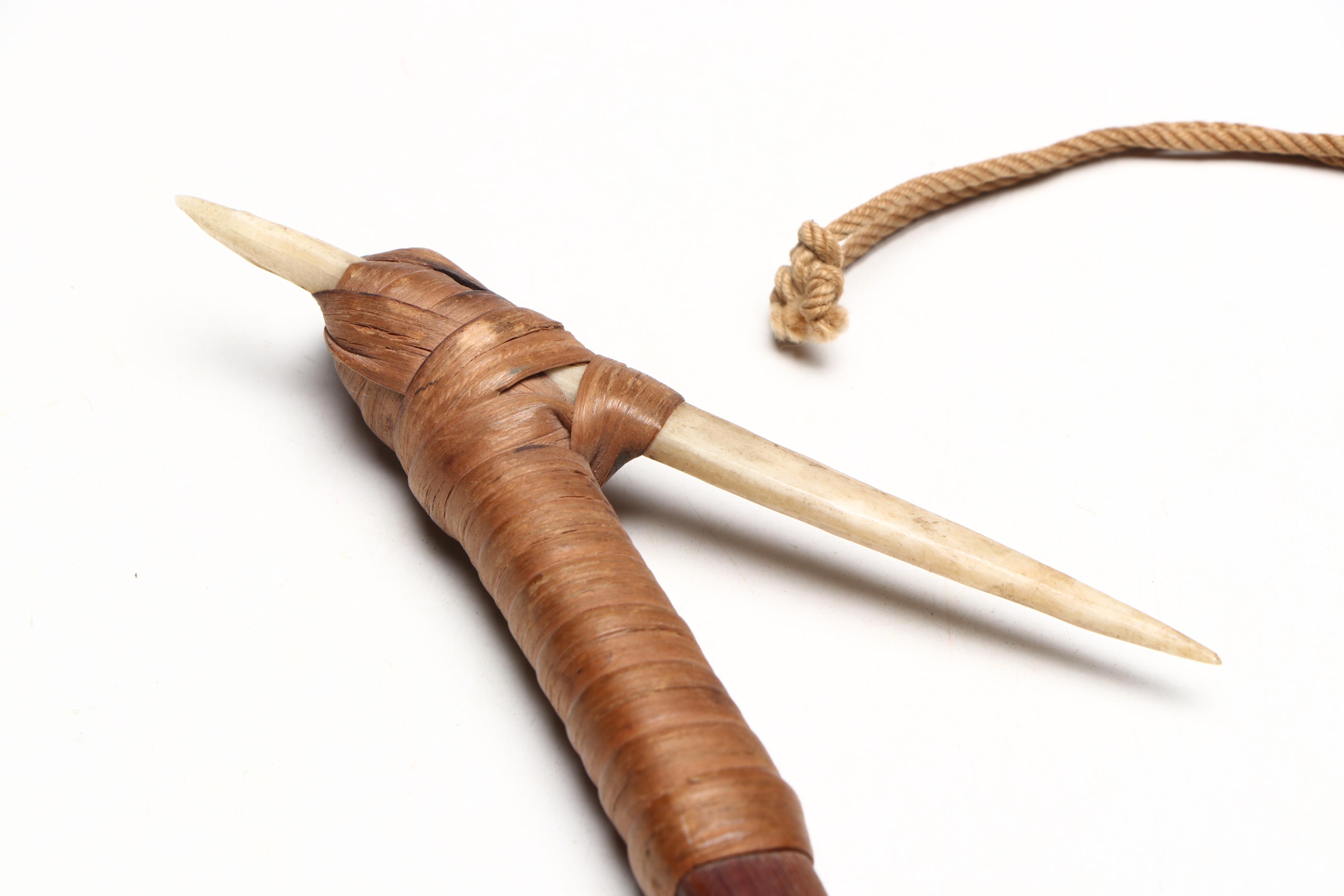 Indigenous Arctic Wood and Bone Halibut Hooks