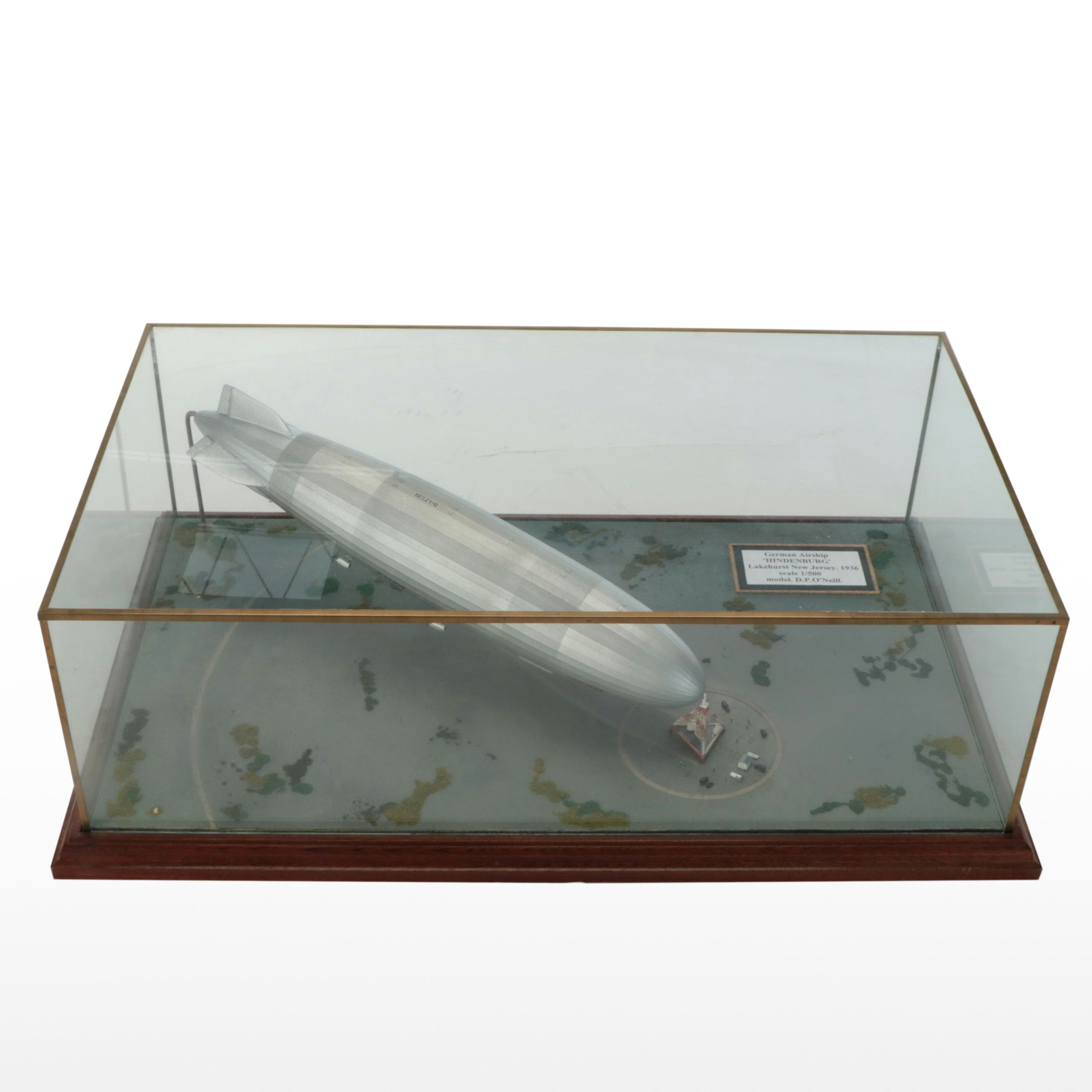 D. P. O'Neill "Hindenburg Airship, 1936" 1:500 Scale Model in Glass Vitrine