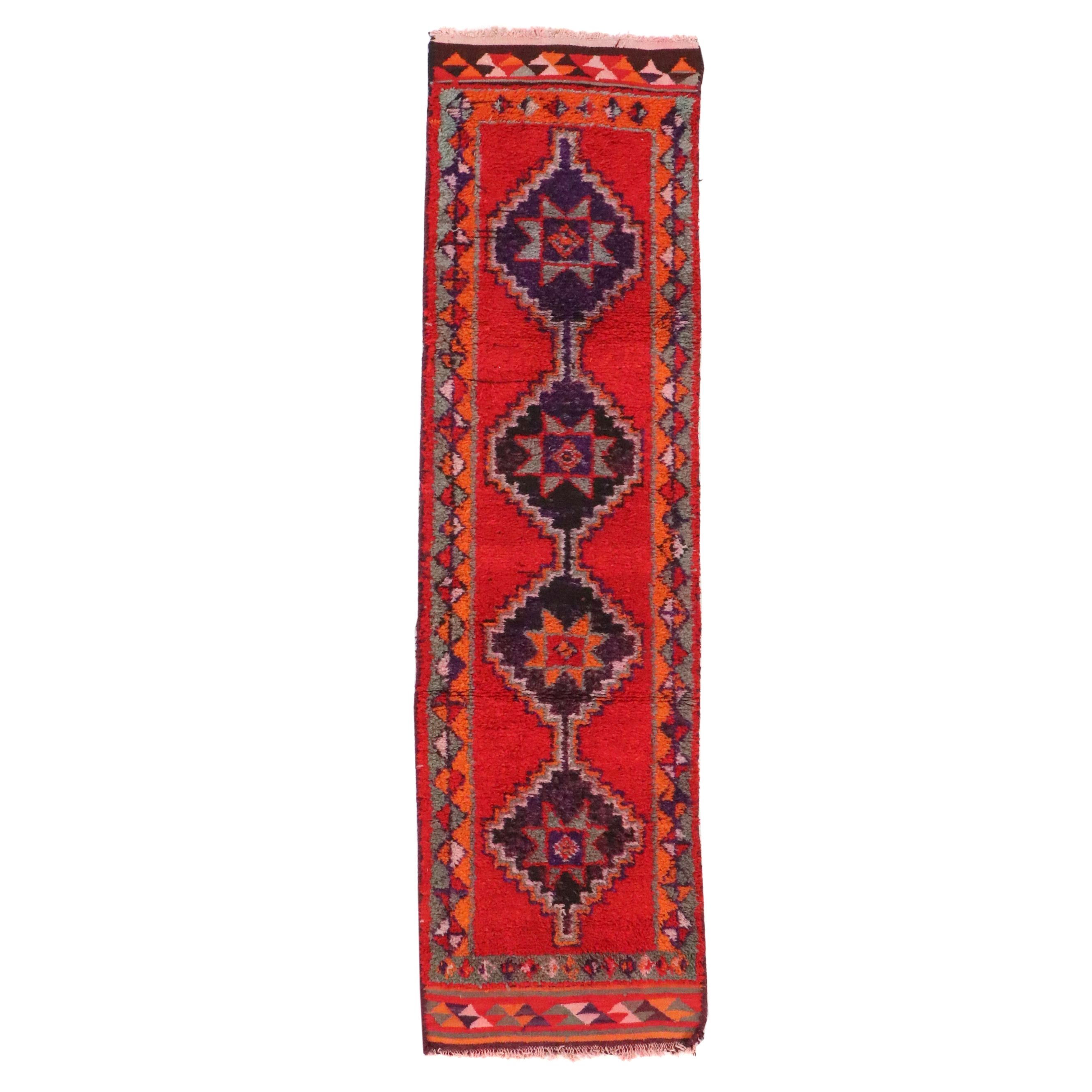 2'11 x 10'8 Hand-Knotted Turkish Village Carpet Runner