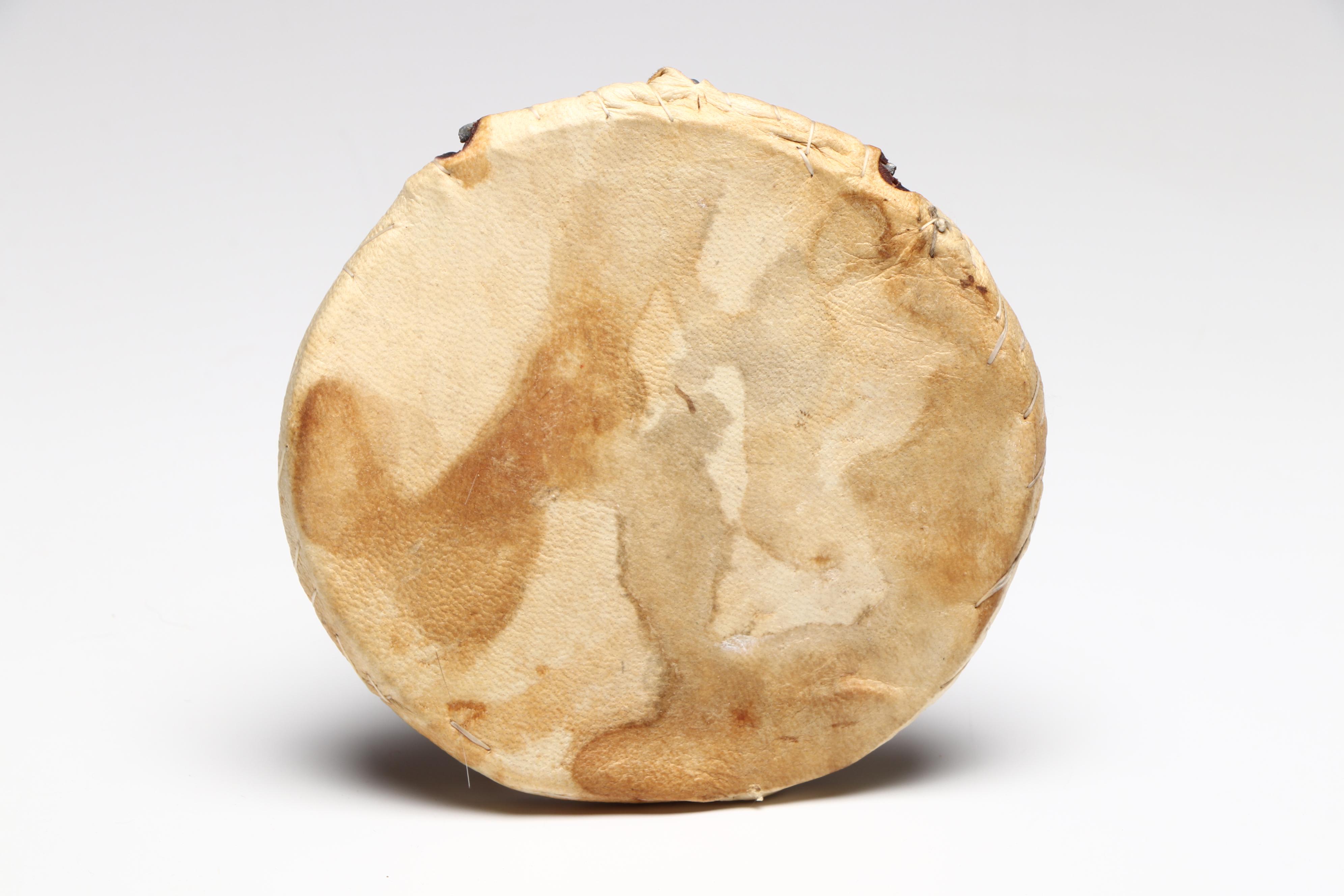 Inuit Hide and Fur Mask with Stretched Hide Disk, 20th Century