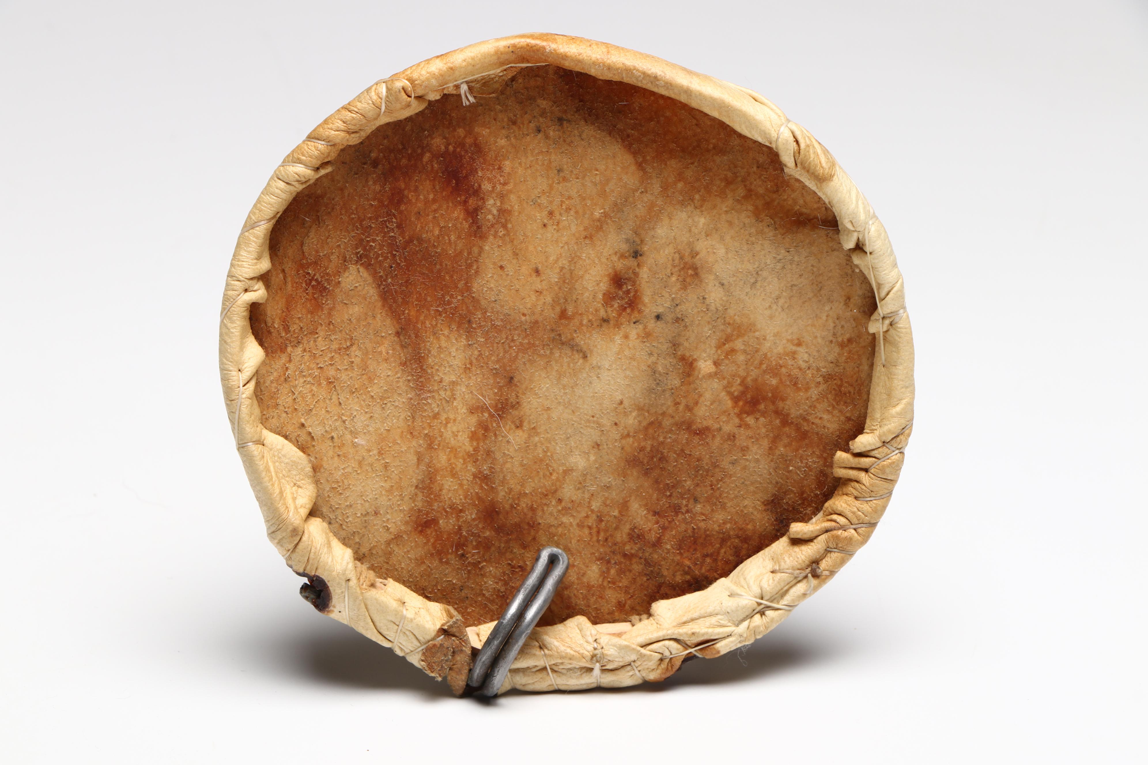 Inuit Hide and Fur Mask with Stretched Hide Disk, 20th Century