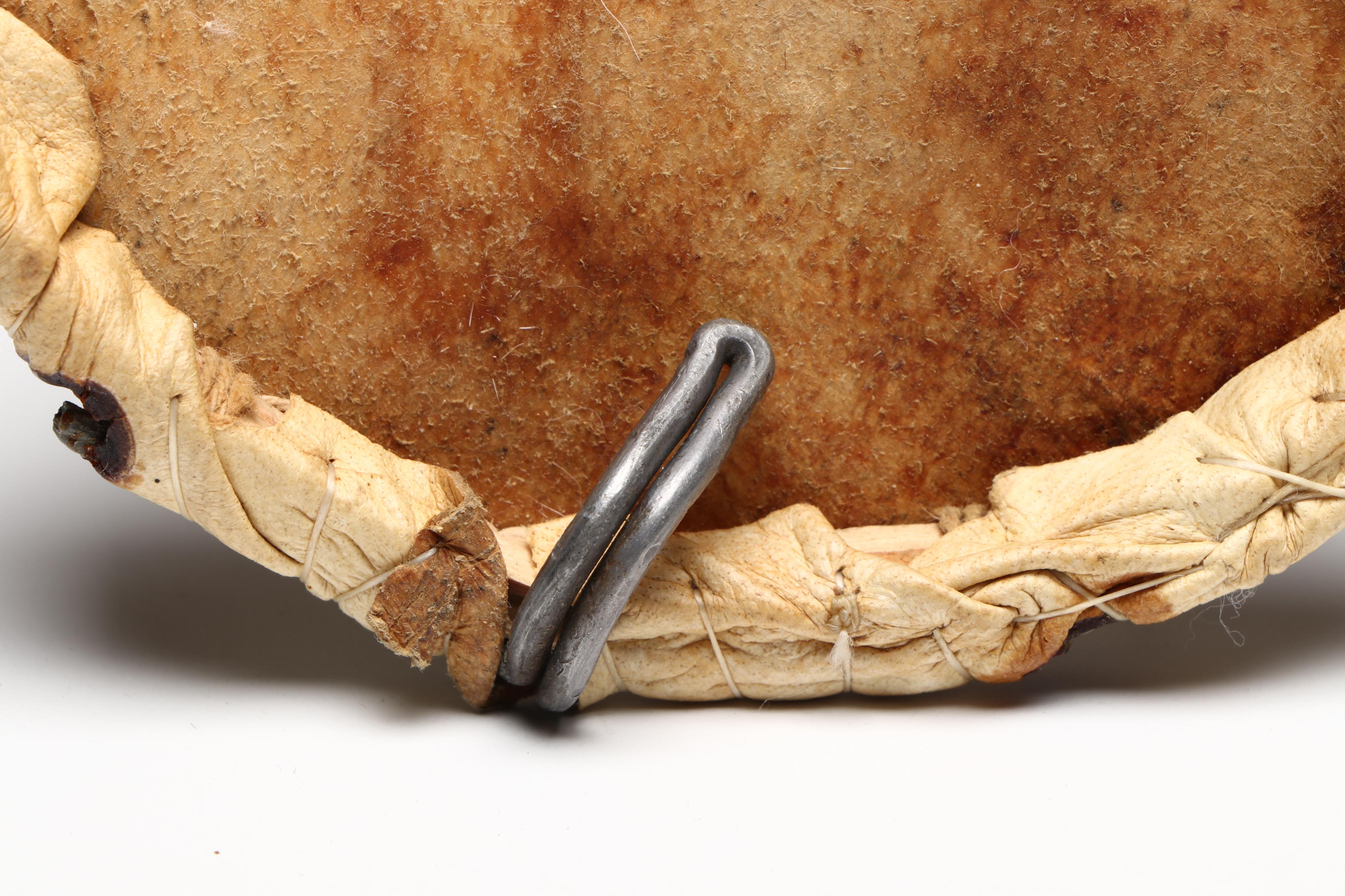 Inuit Hide and Fur Mask with Stretched Hide Disk, 20th Century