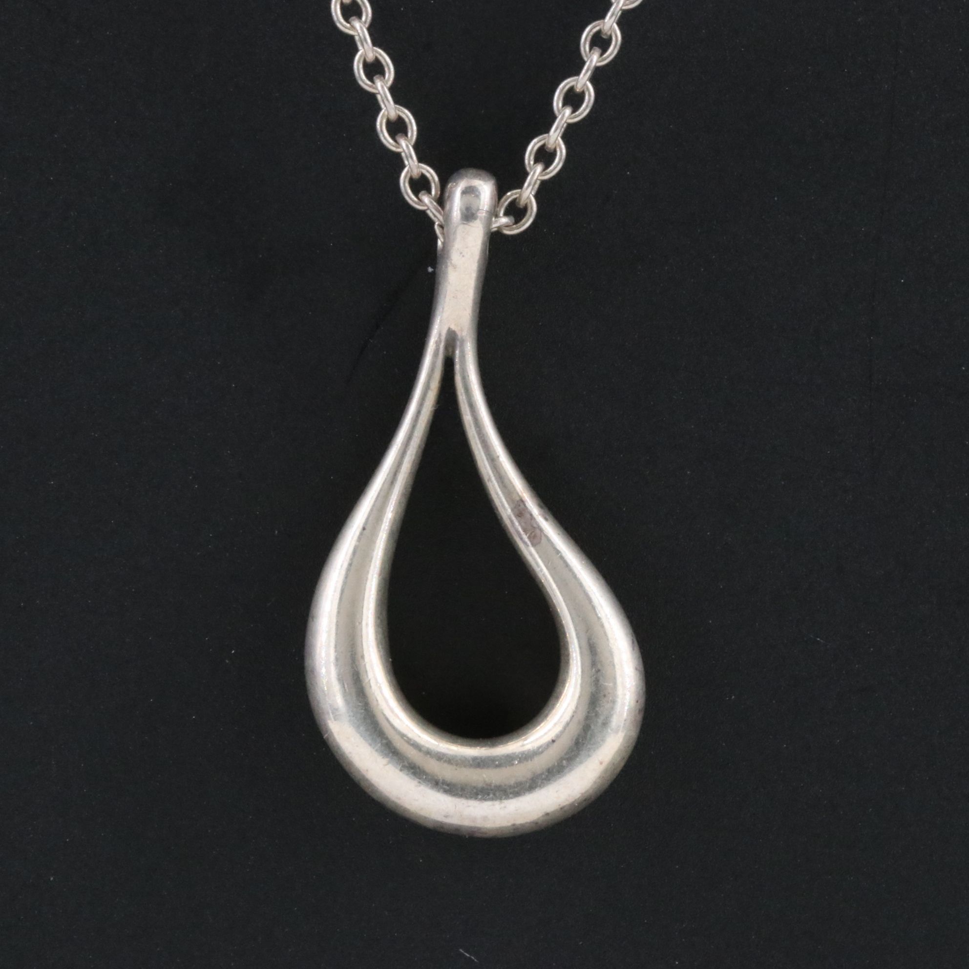 Elsa Peretti for Tiffany & Co. Sterling Open Teardrop Necklace