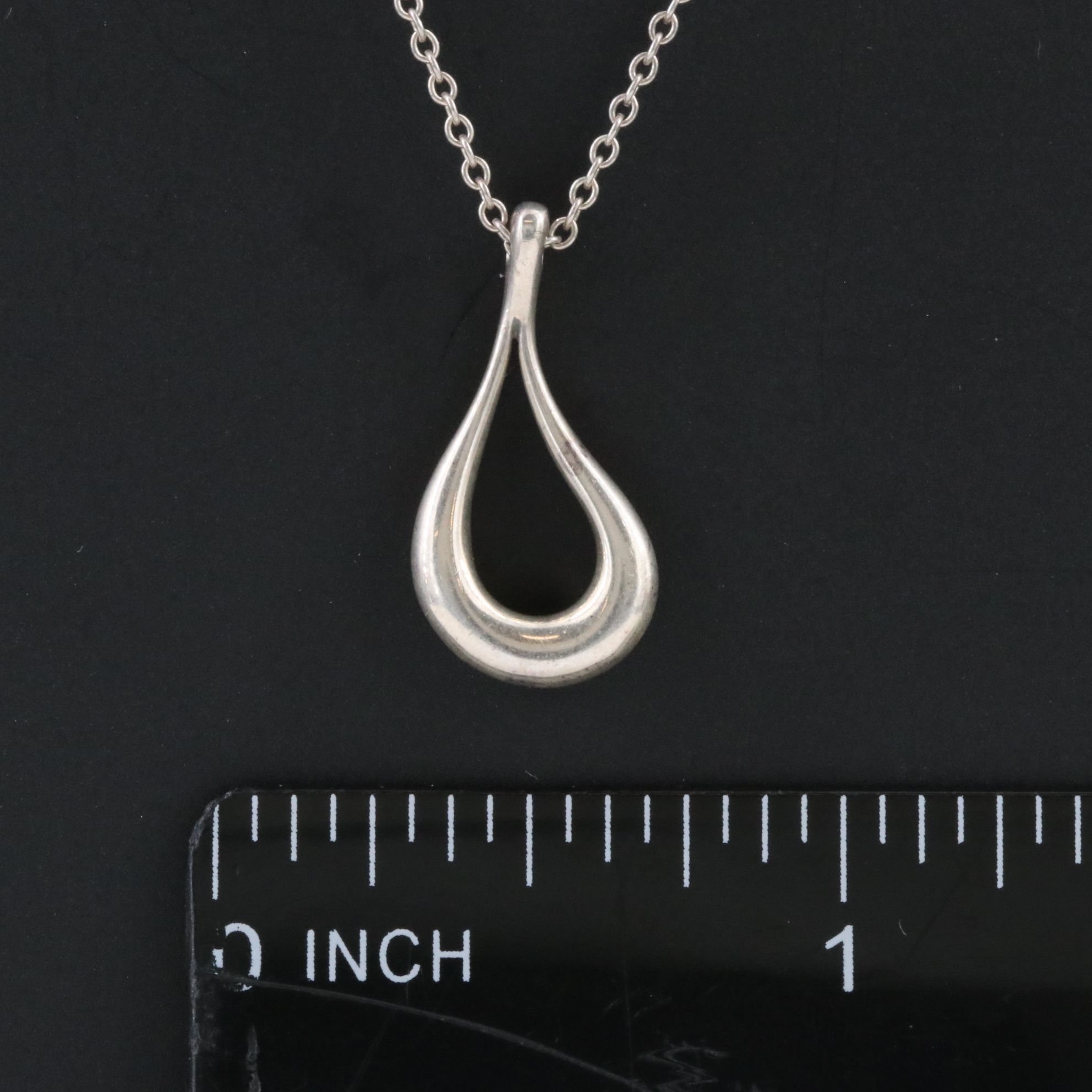 Elsa Peretti for Tiffany & Co. Sterling Open Teardrop Necklace