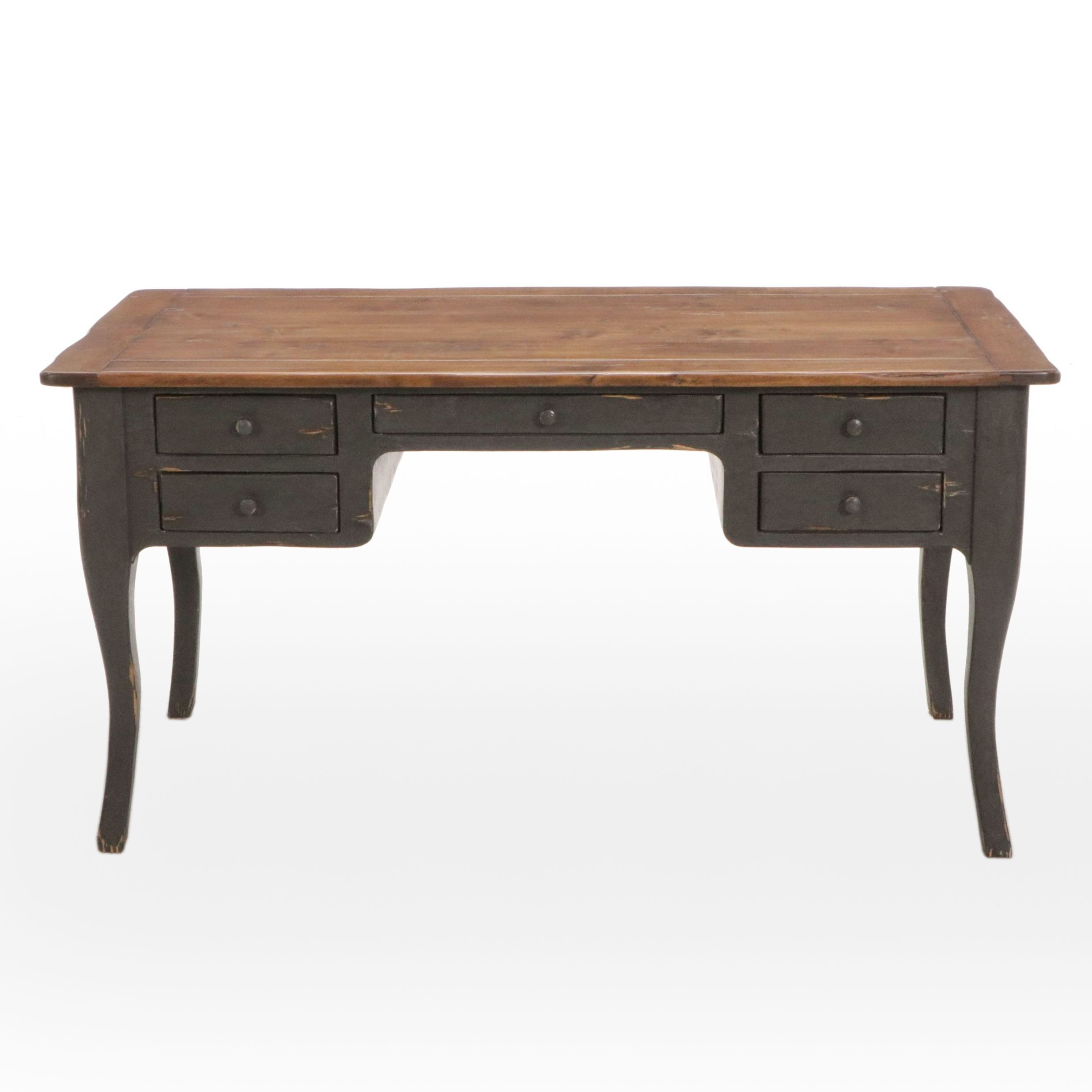 Vintage Painted Wood Writing Desk