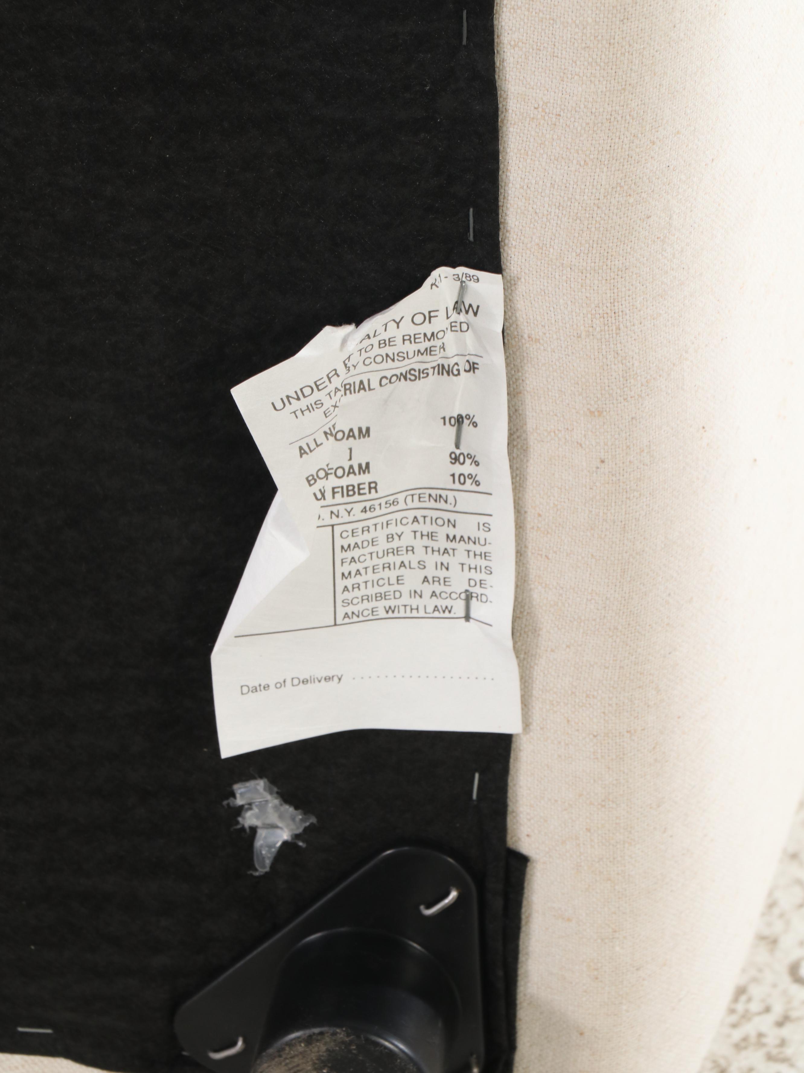 Modern White Upholstered Lounge Chair with Ottoman