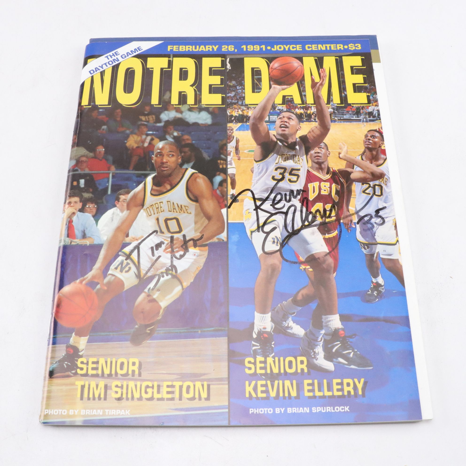 Notre Dame Basketball Programs and Ephemera with "Digger" Phelps Autograph