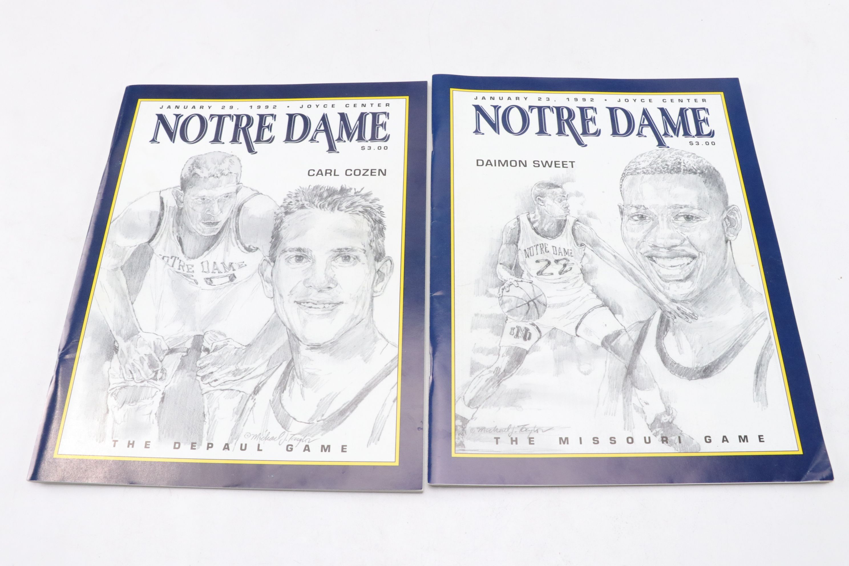 Notre Dame Basketball Programs and Ephemera with "Digger" Phelps Autograph