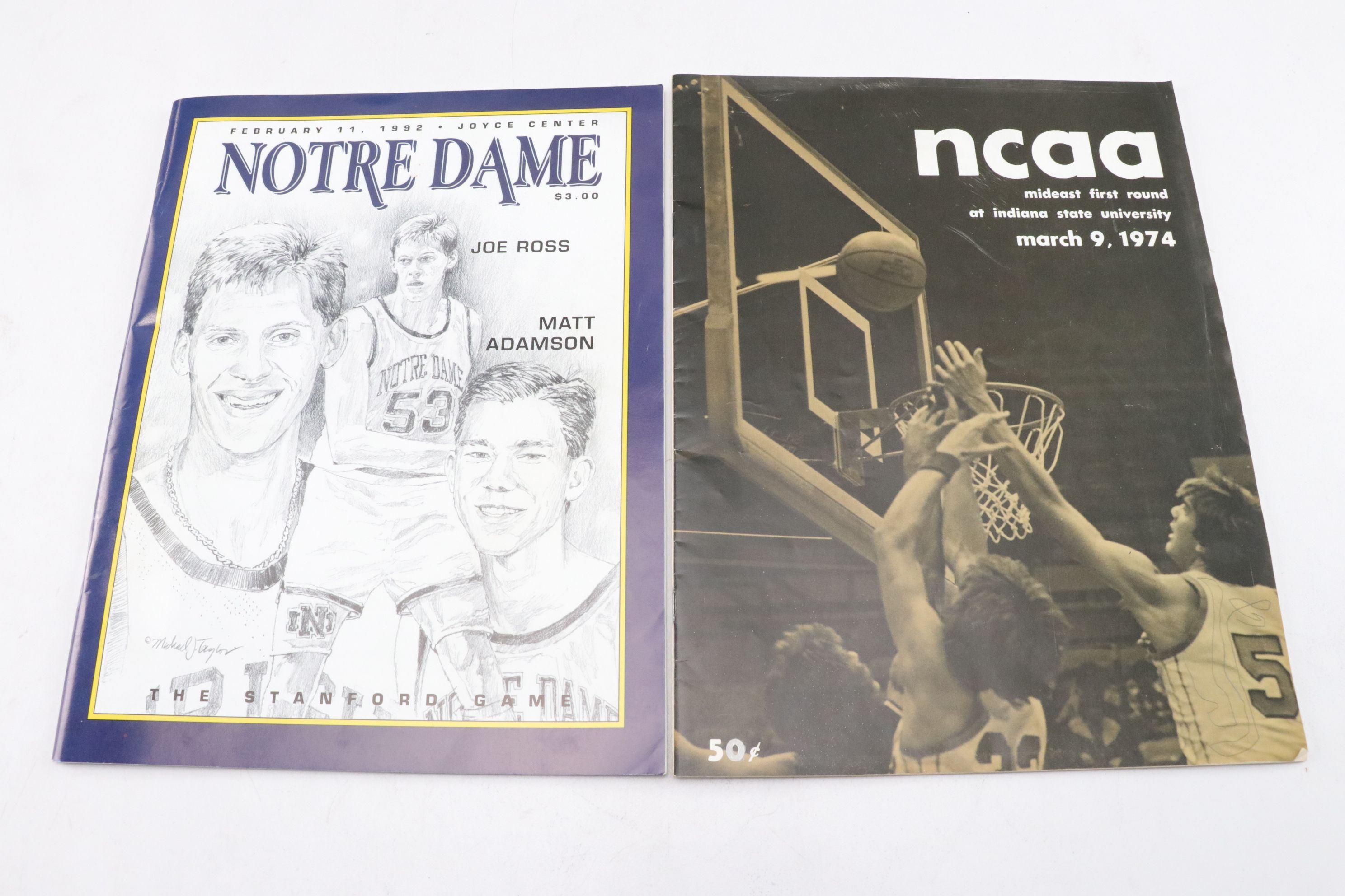 Notre Dame Basketball Programs and Ephemera with "Digger" Phelps Autograph