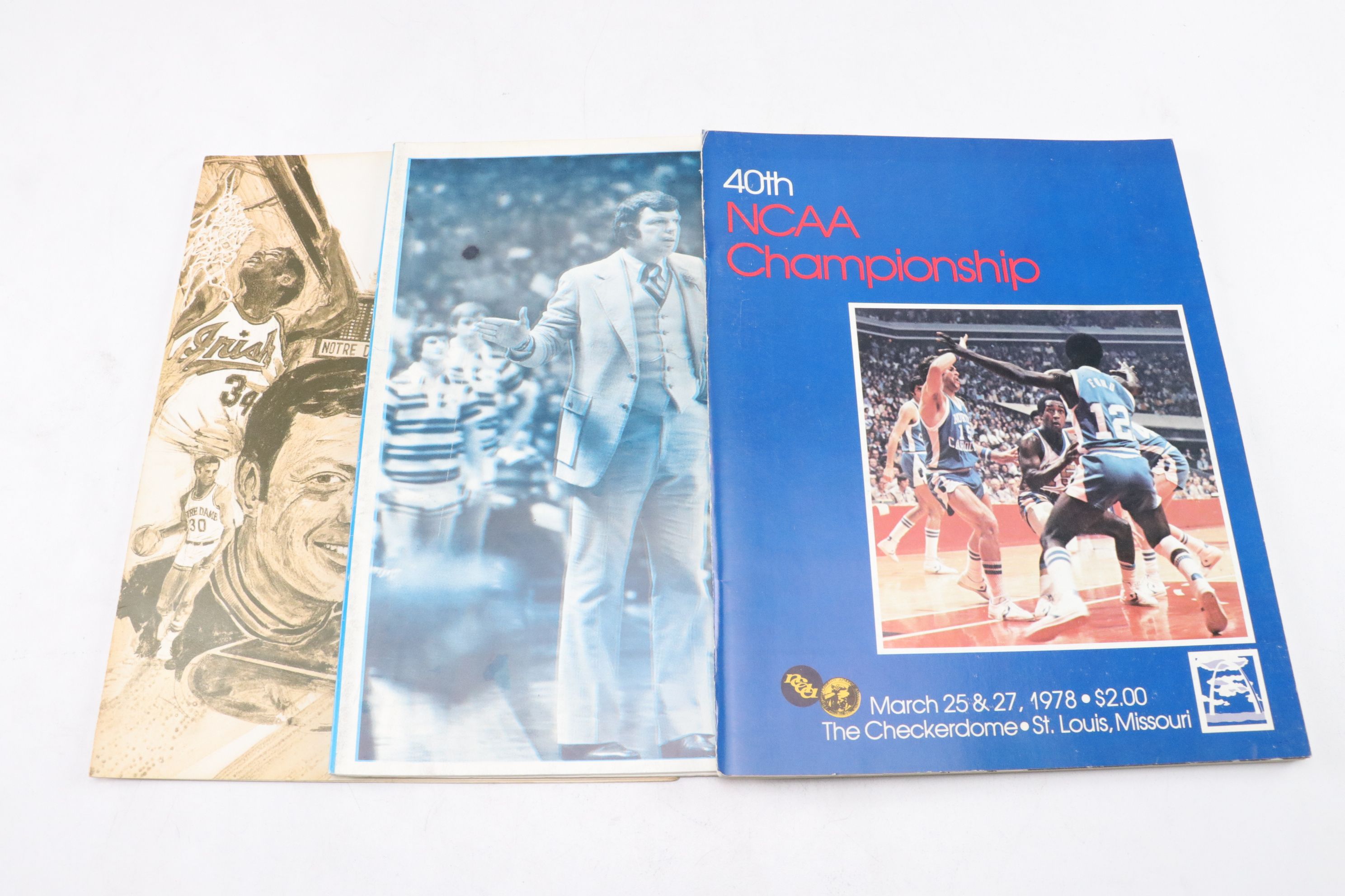 Notre Dame Basketball Programs and Ephemera with "Digger" Phelps Autograph