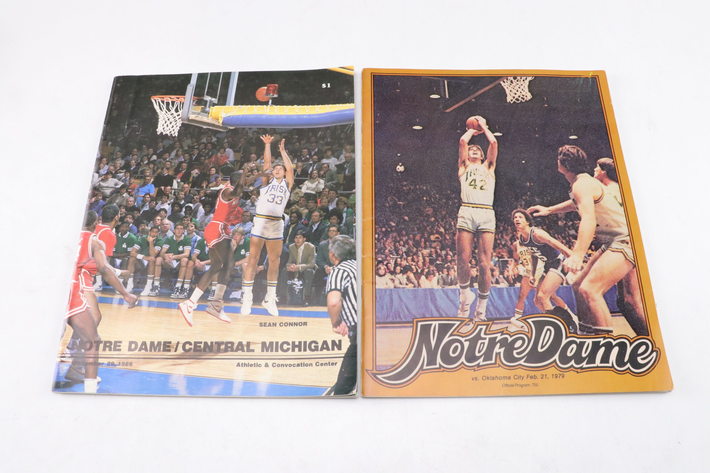 Notre Dame Basketball Programs and Ephemera with "Digger" Phelps Autograph