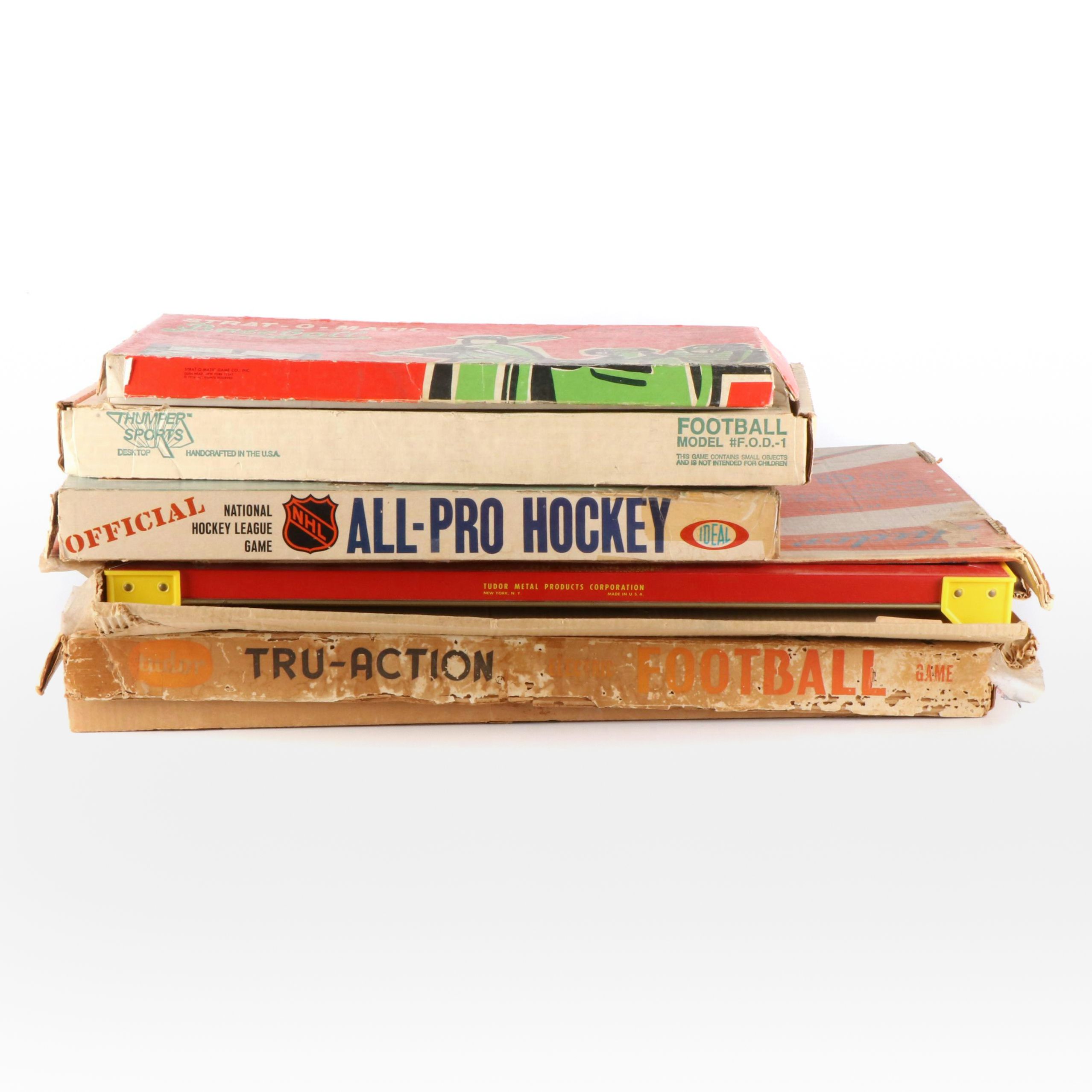 Vintage Board Games Including Electric Football and Baseball