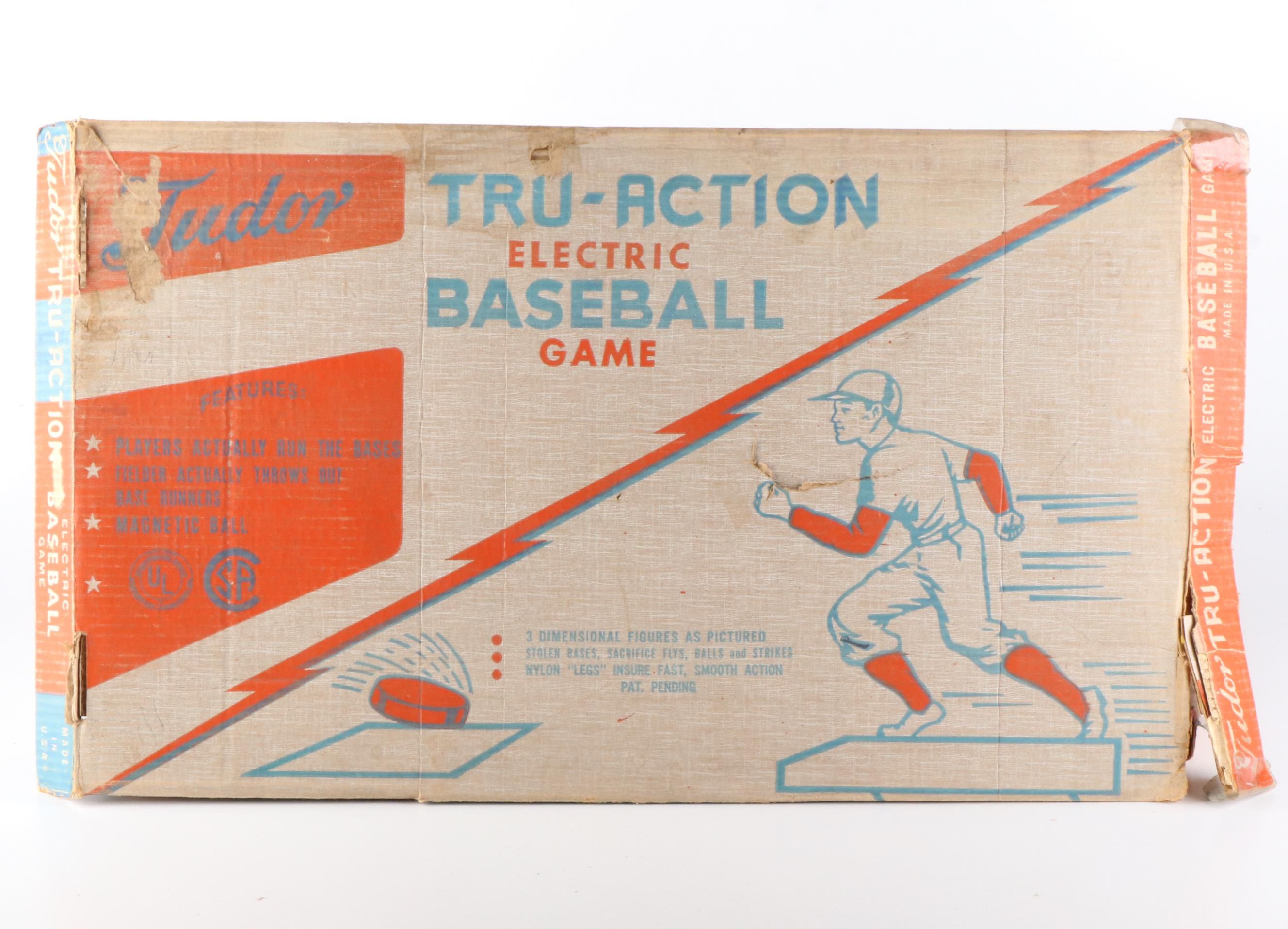 Vintage Board Games Including Electric Football and Baseball
