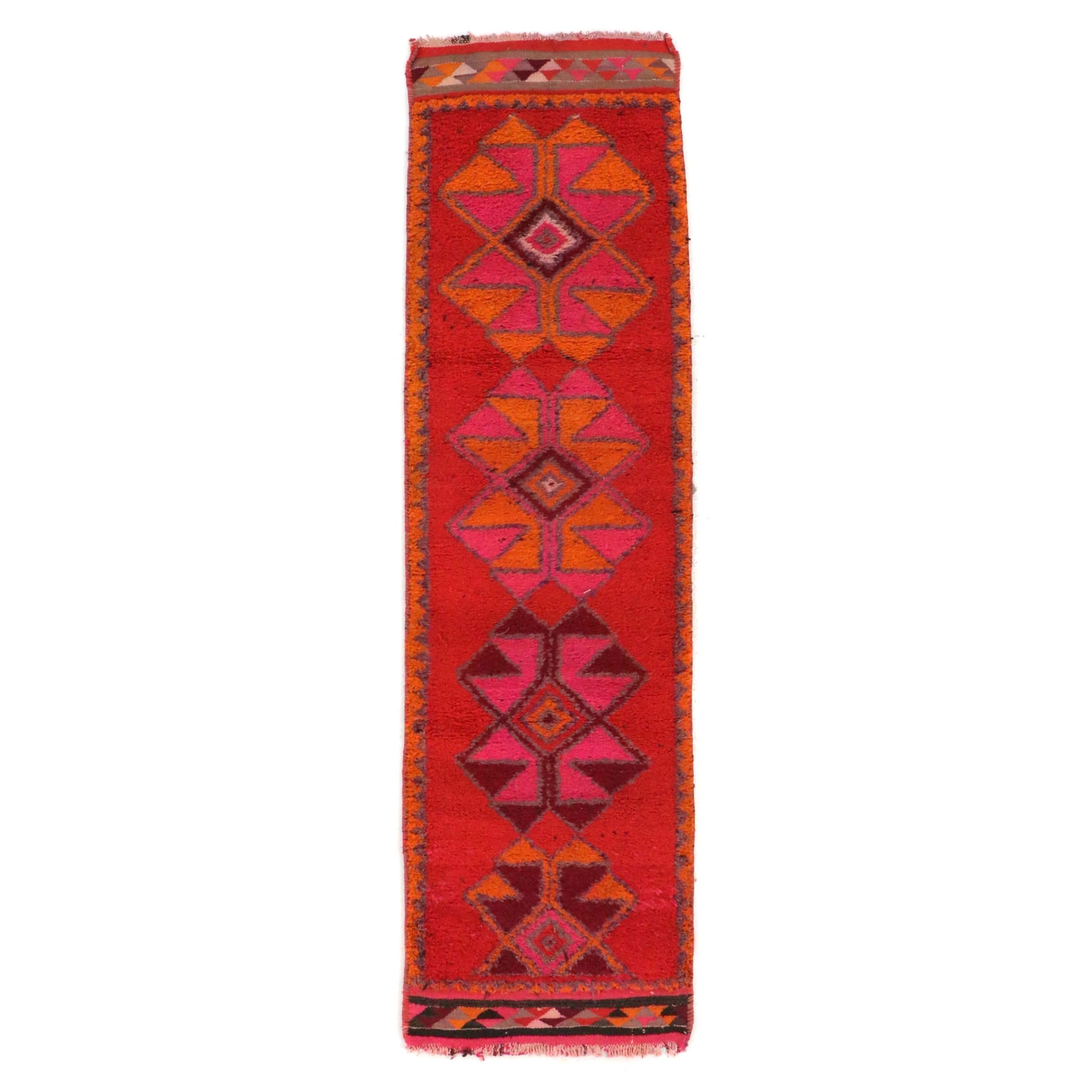 3'3 x 11'10 Hand-Knotted Turkish Village Carpet Runner