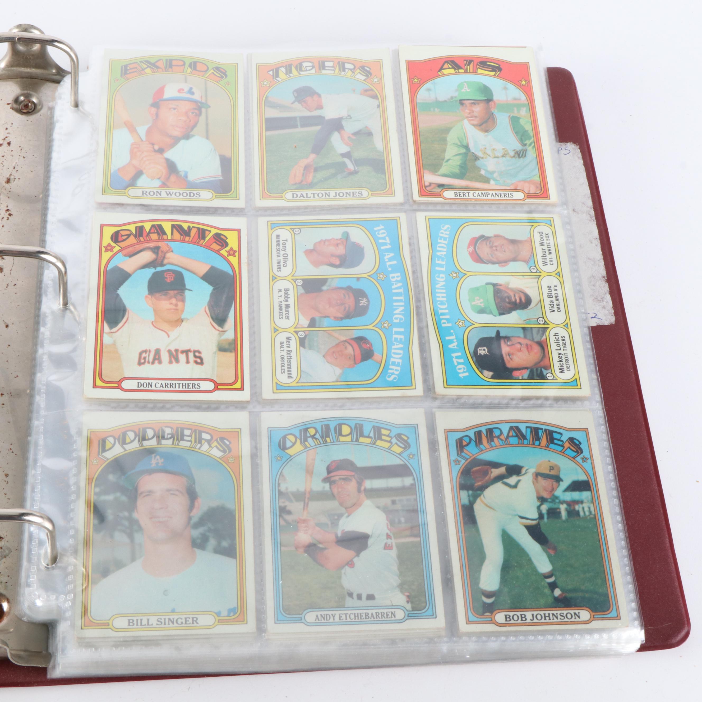 Album of Over 230 1972 Topps Baseball Cards