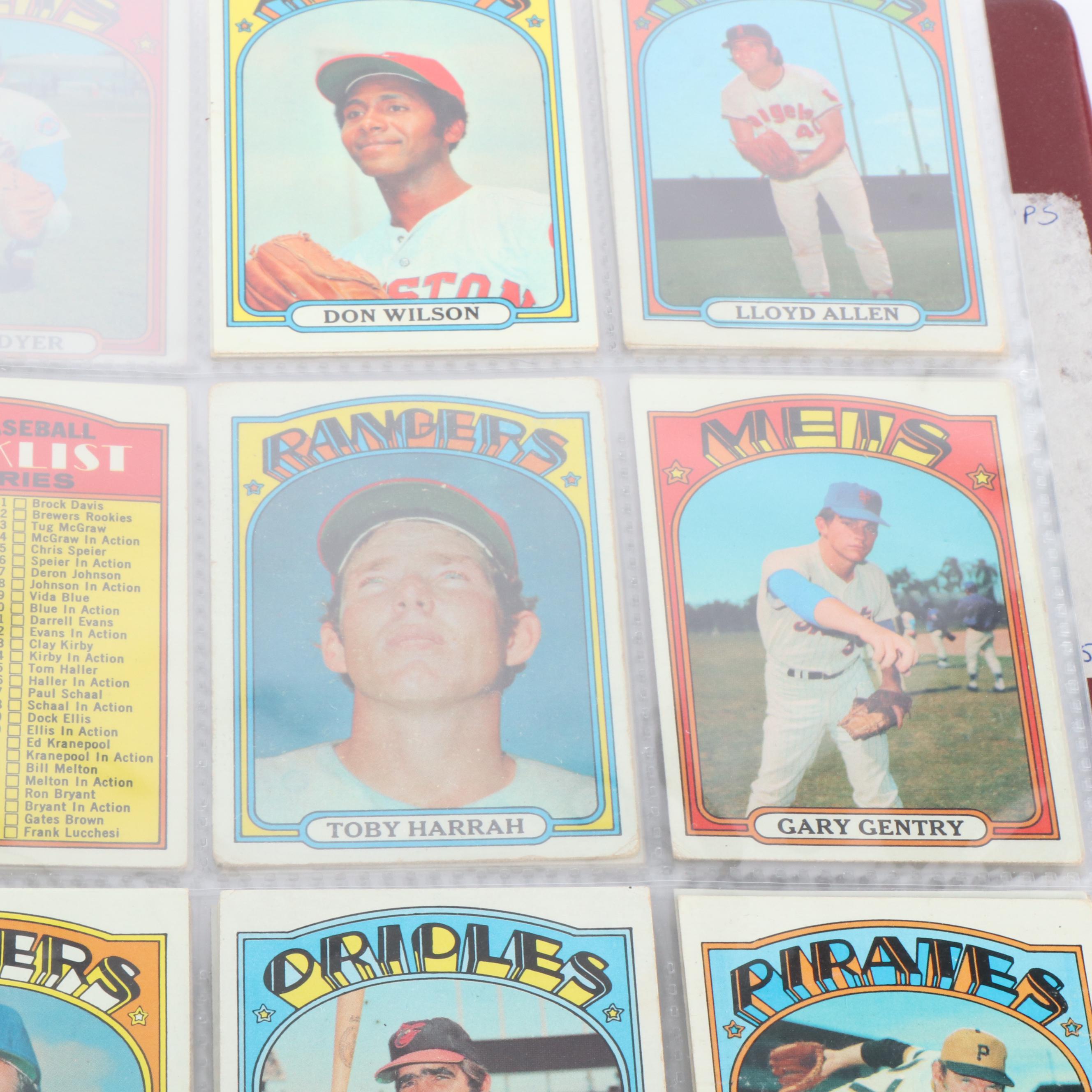 Album of Over 230 1972 Topps Baseball Cards