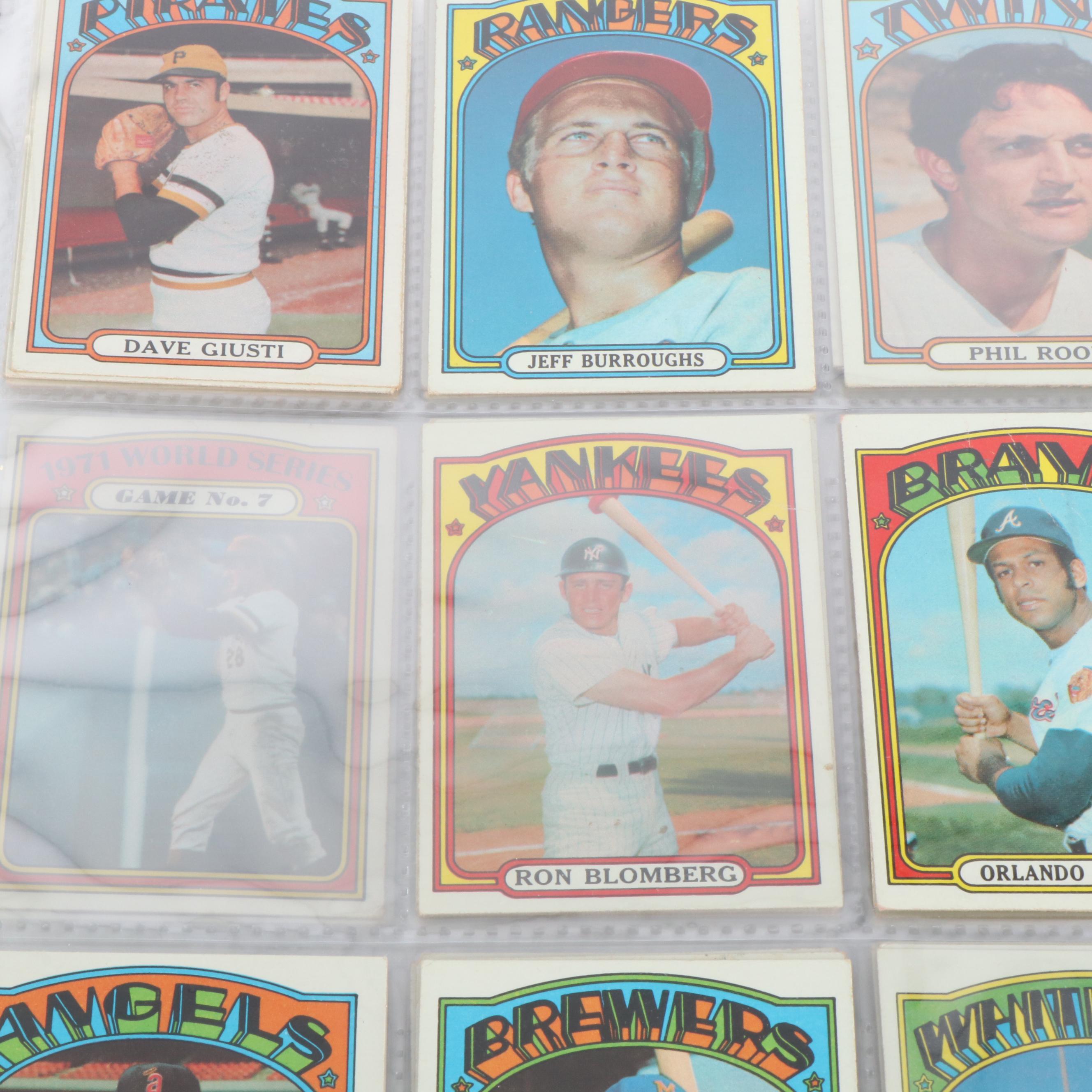 Album of Over 230 1972 Topps Baseball Cards