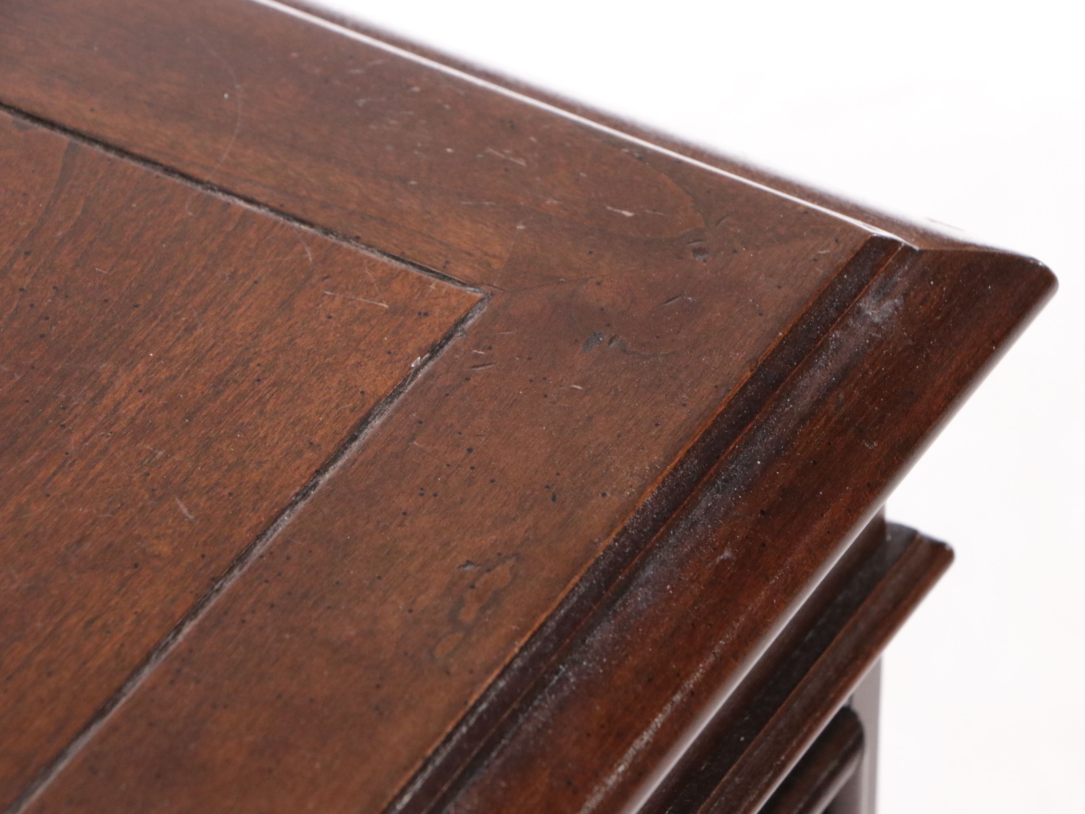 Traditional Style Two-Tiered Mahogany Finish Open Bookcase