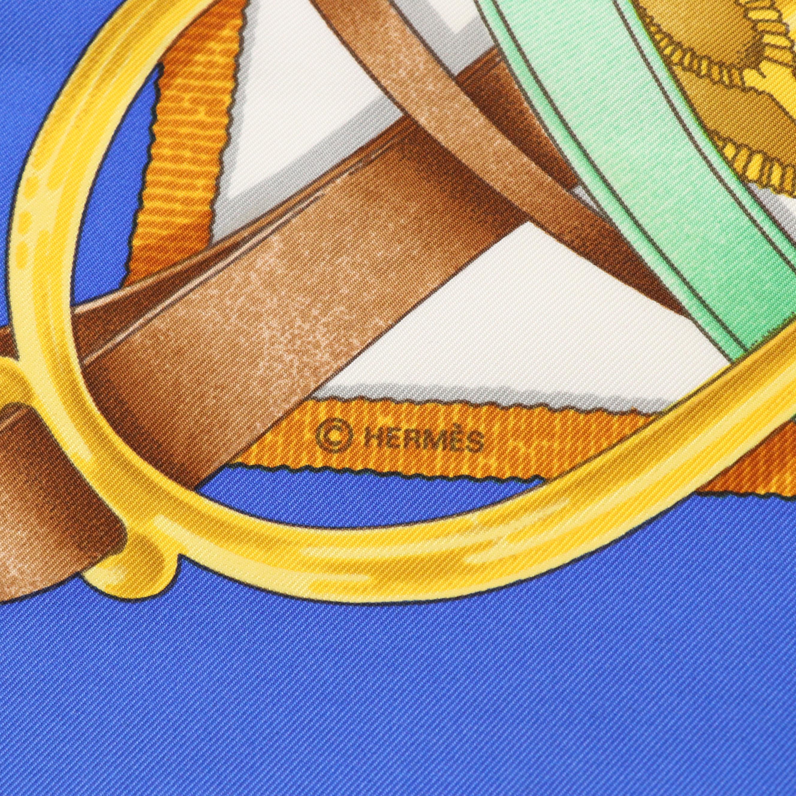 Hermès "Grand Manège" Silk Twill Scarf 90