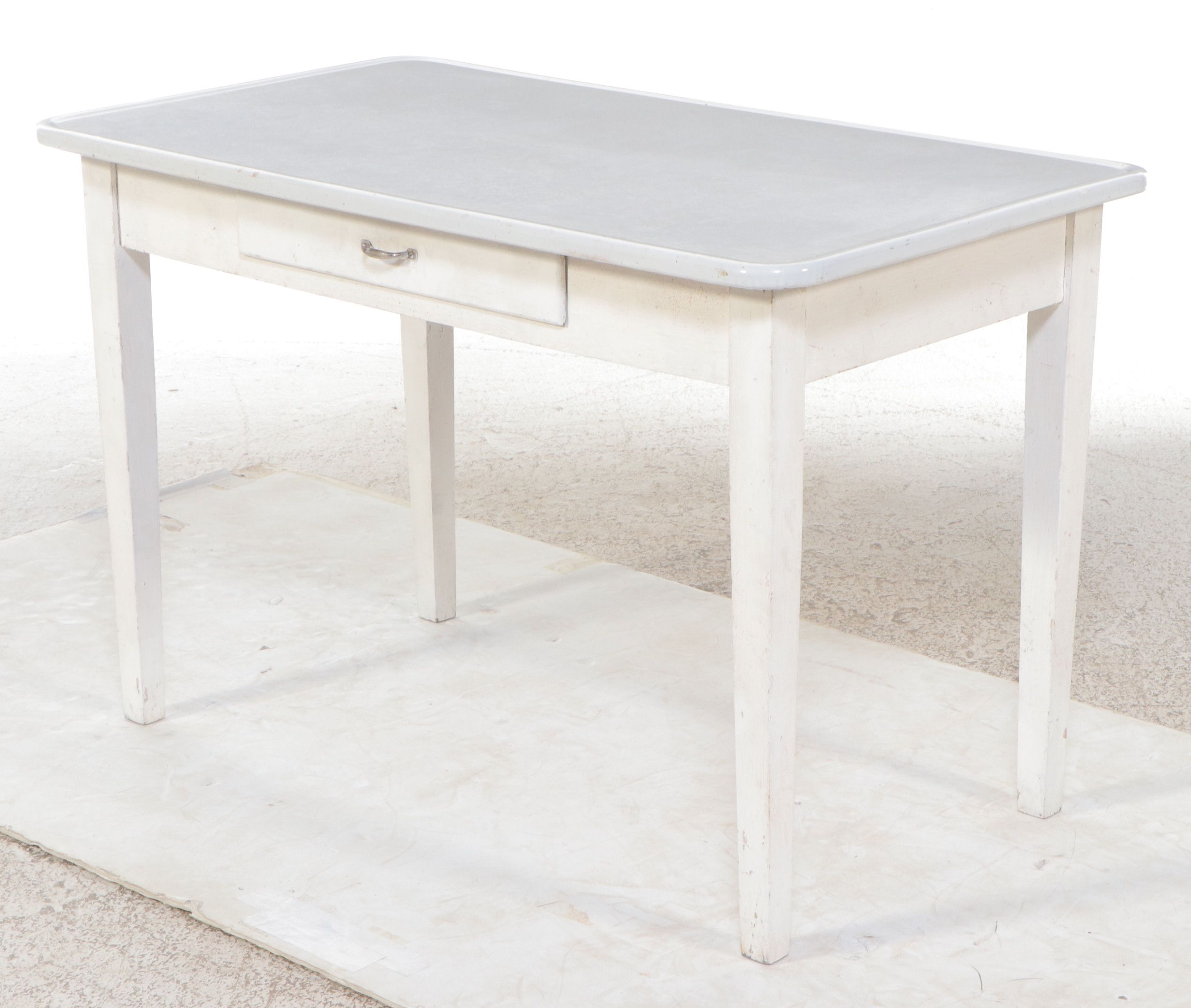 Mutschler Brothers Company Metal and Painted Wood Work Table, Mid-20th Century