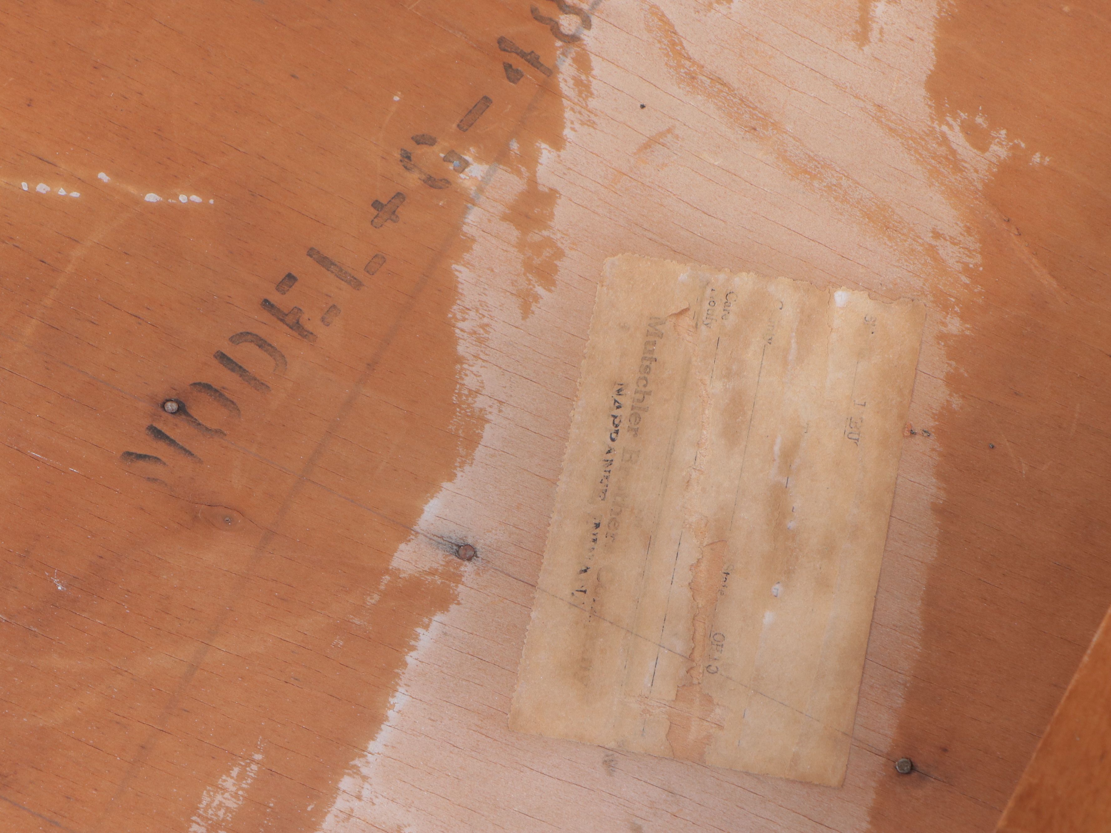 Mutschler Brothers Company Metal and Painted Wood Work Table, Mid-20th Century