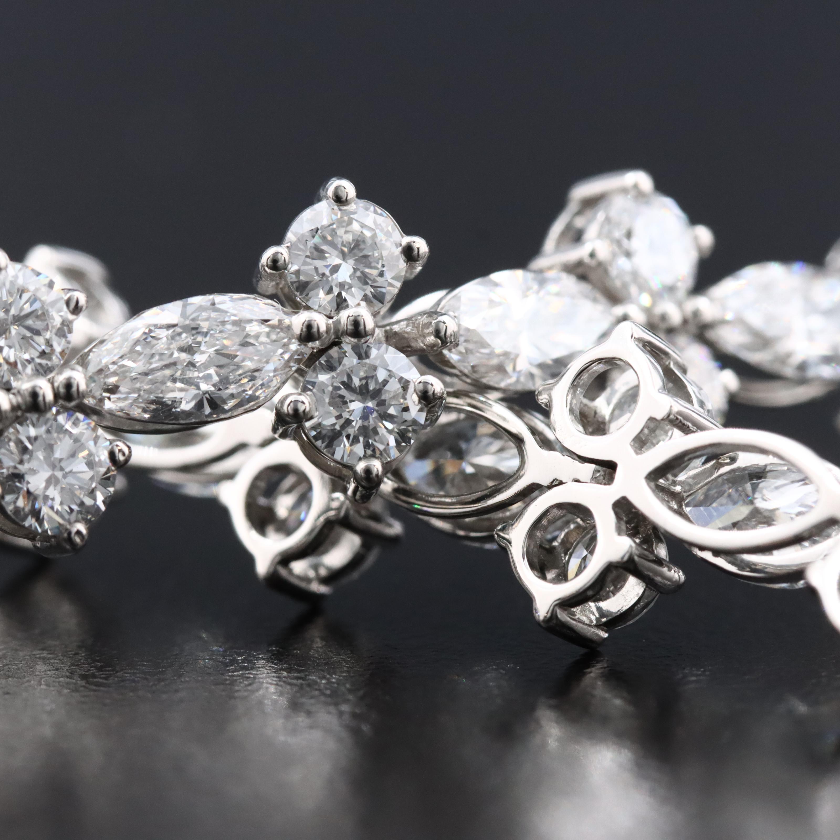 Platinum 12.46 CTW Lab Grown Diamond Bracelet