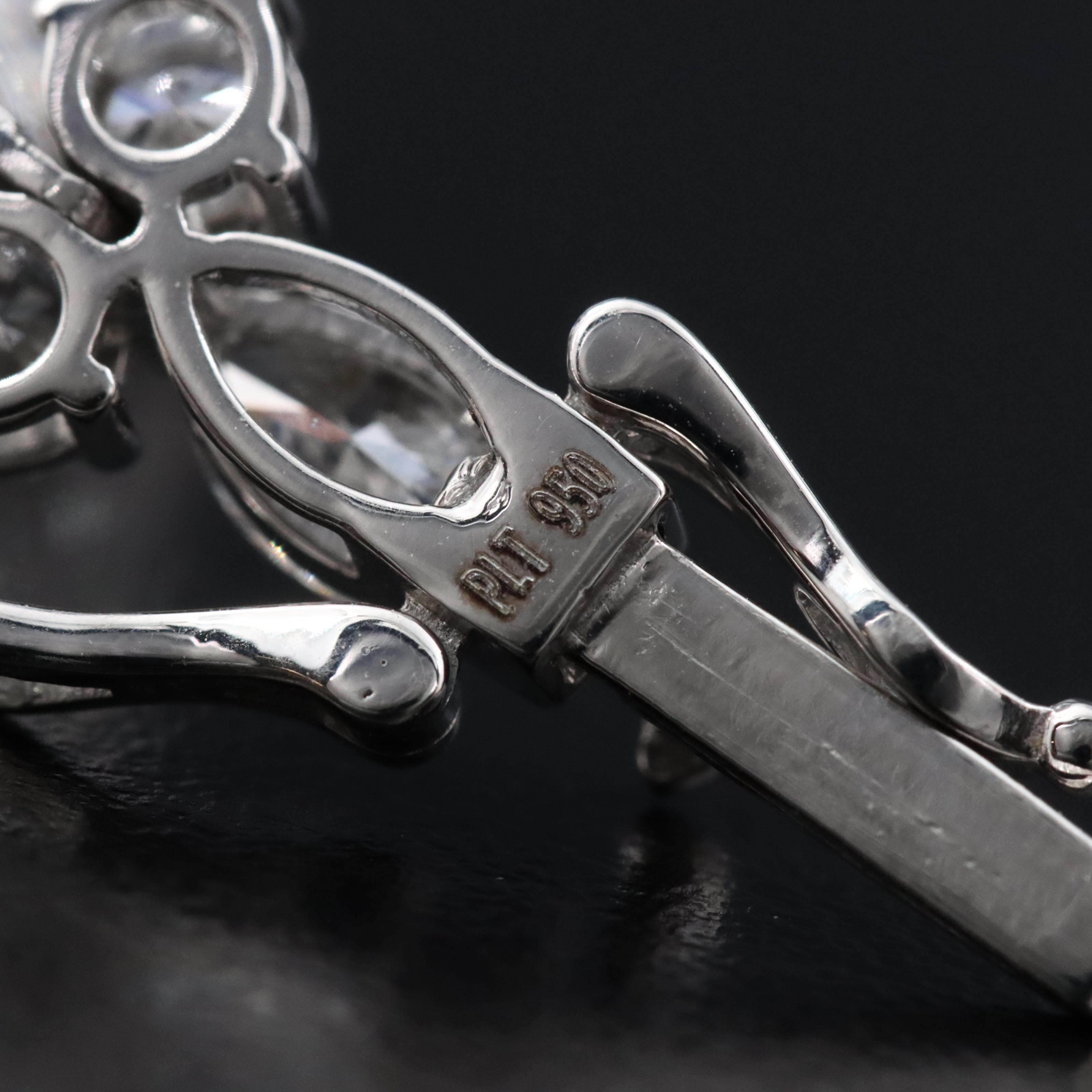 Platinum 12.46 CTW Lab Grown Diamond Bracelet