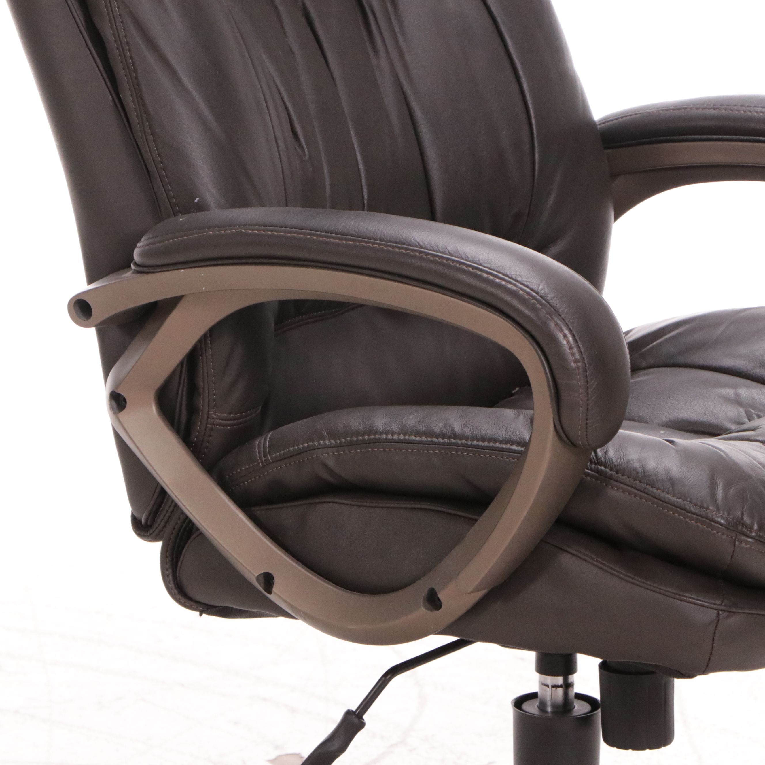 Office Depot Brown Faux Leather Upholstered Desk Chair