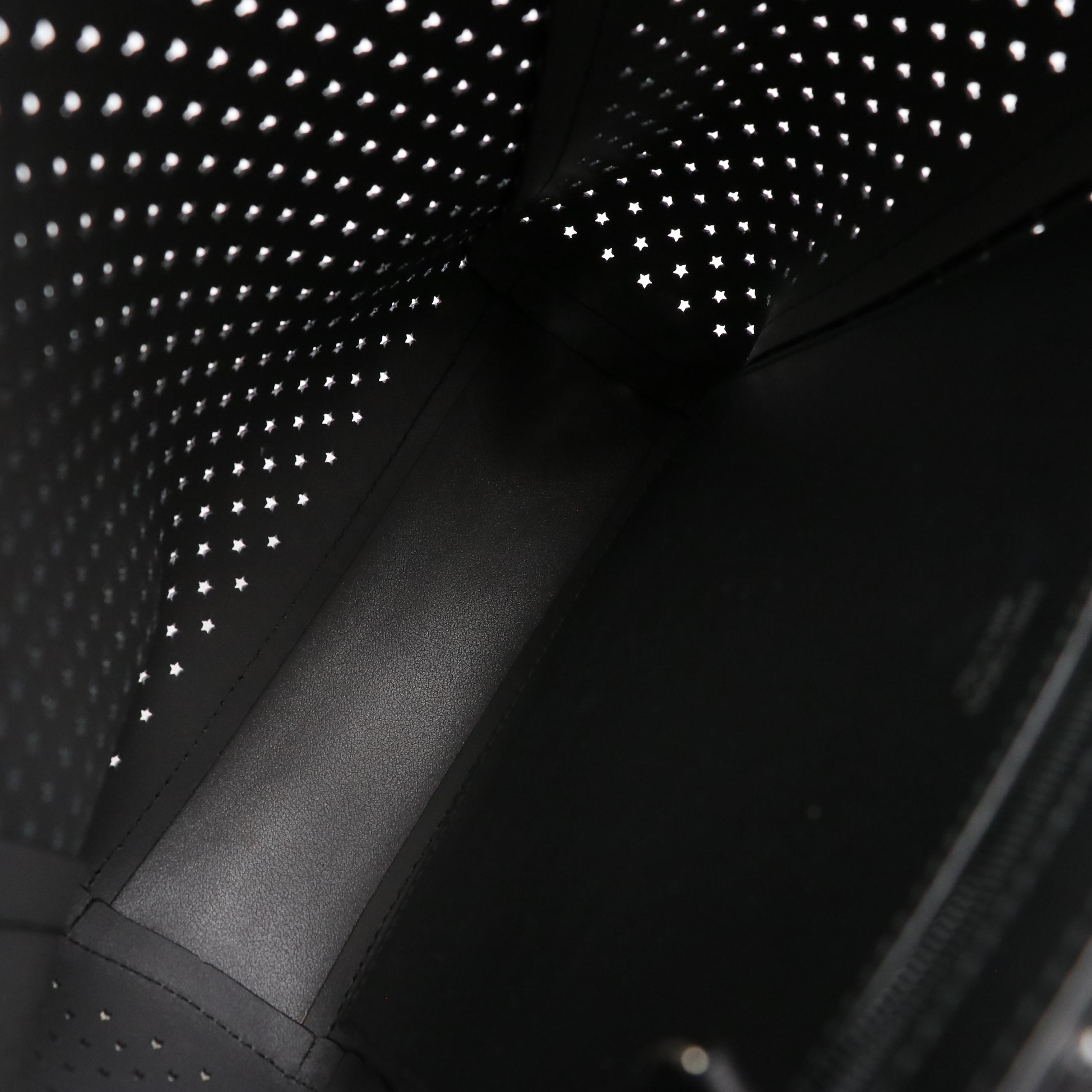 Jimmy Choo Two-Way Mini Tote in Black Star Perforated Leather