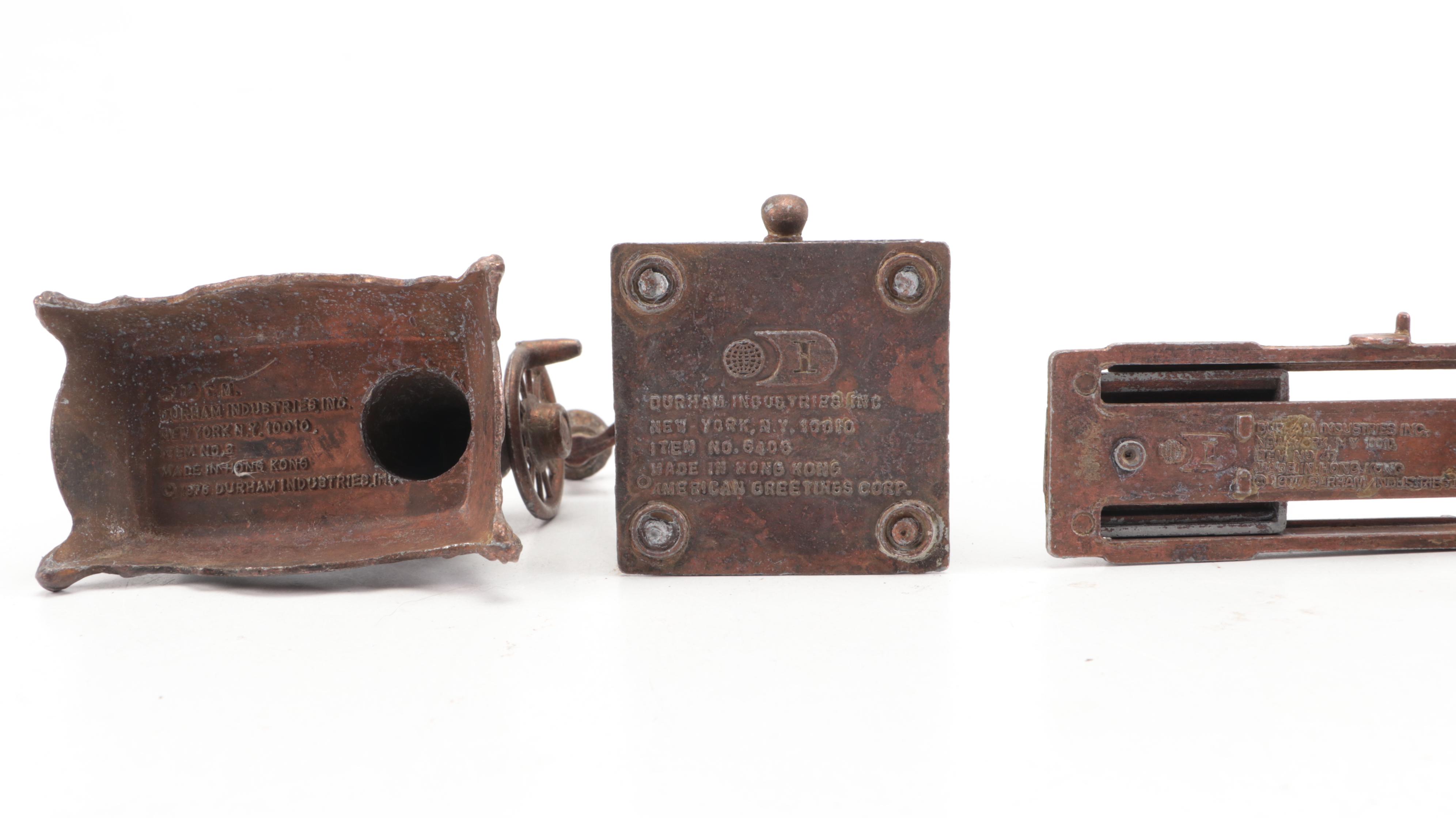 Durham Industries Miniature Diecast Metal Furniture and Appliances, 1970s