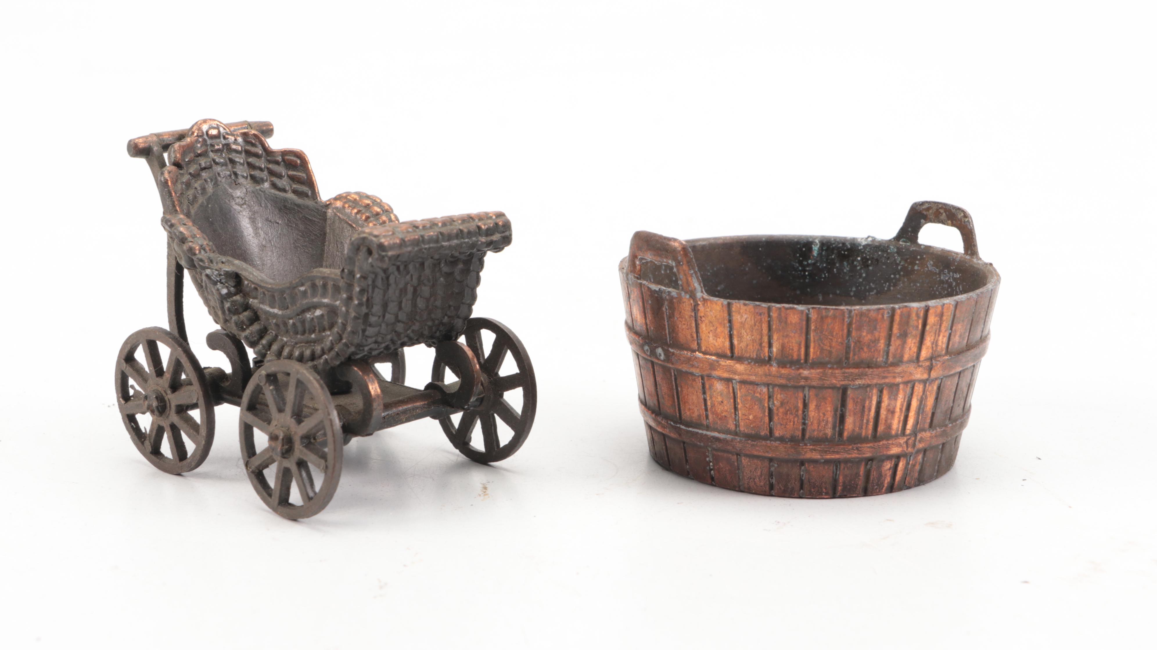 Durham Industries Miniature Diecast Metal Furniture and Appliances, 1970s