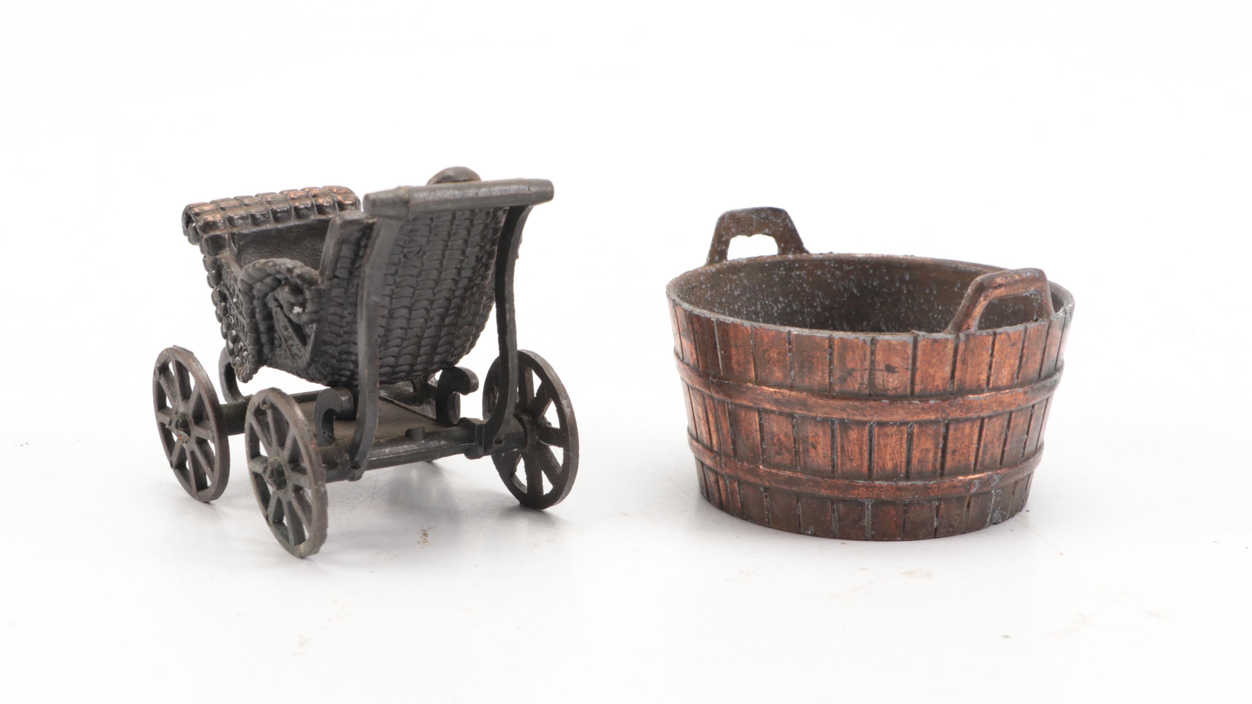 Durham Industries Miniature Diecast Metal Furniture and Appliances, 1970s