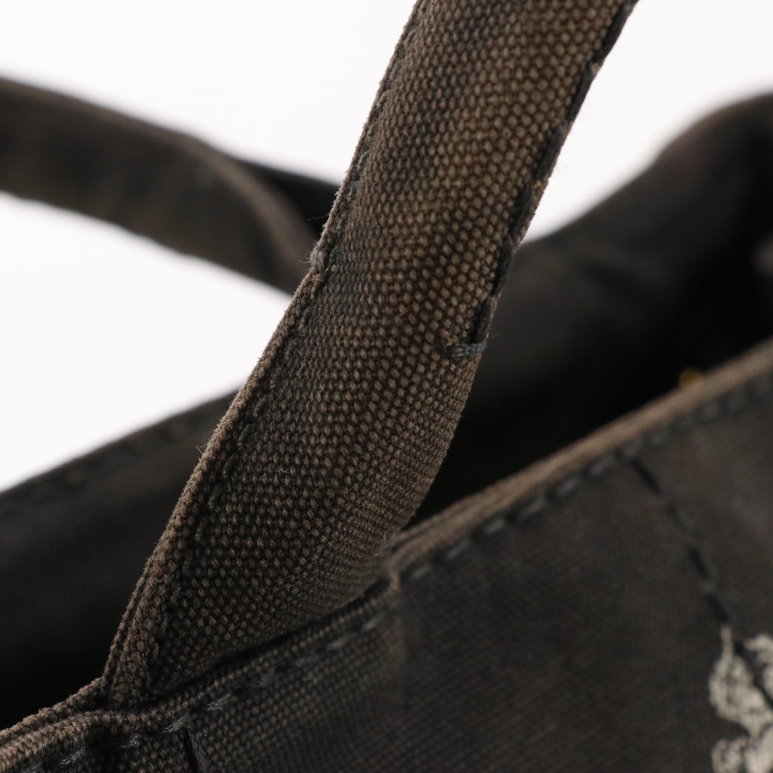 Prada Large Canapa Logo Tote in Black Canvas