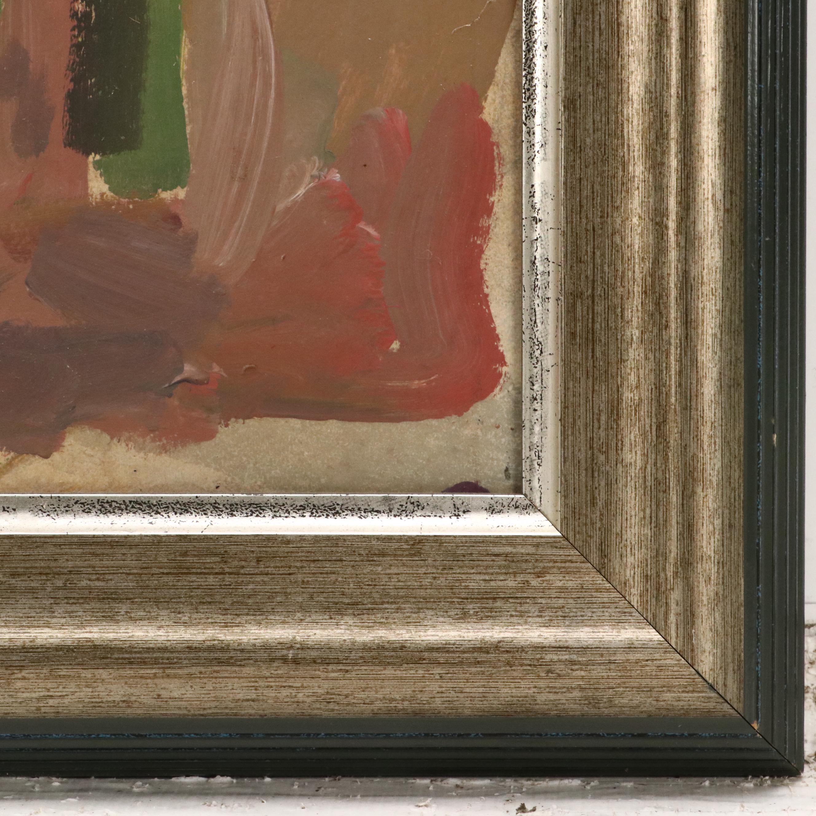 Interior Scene With Figures Oil Painting, 1972