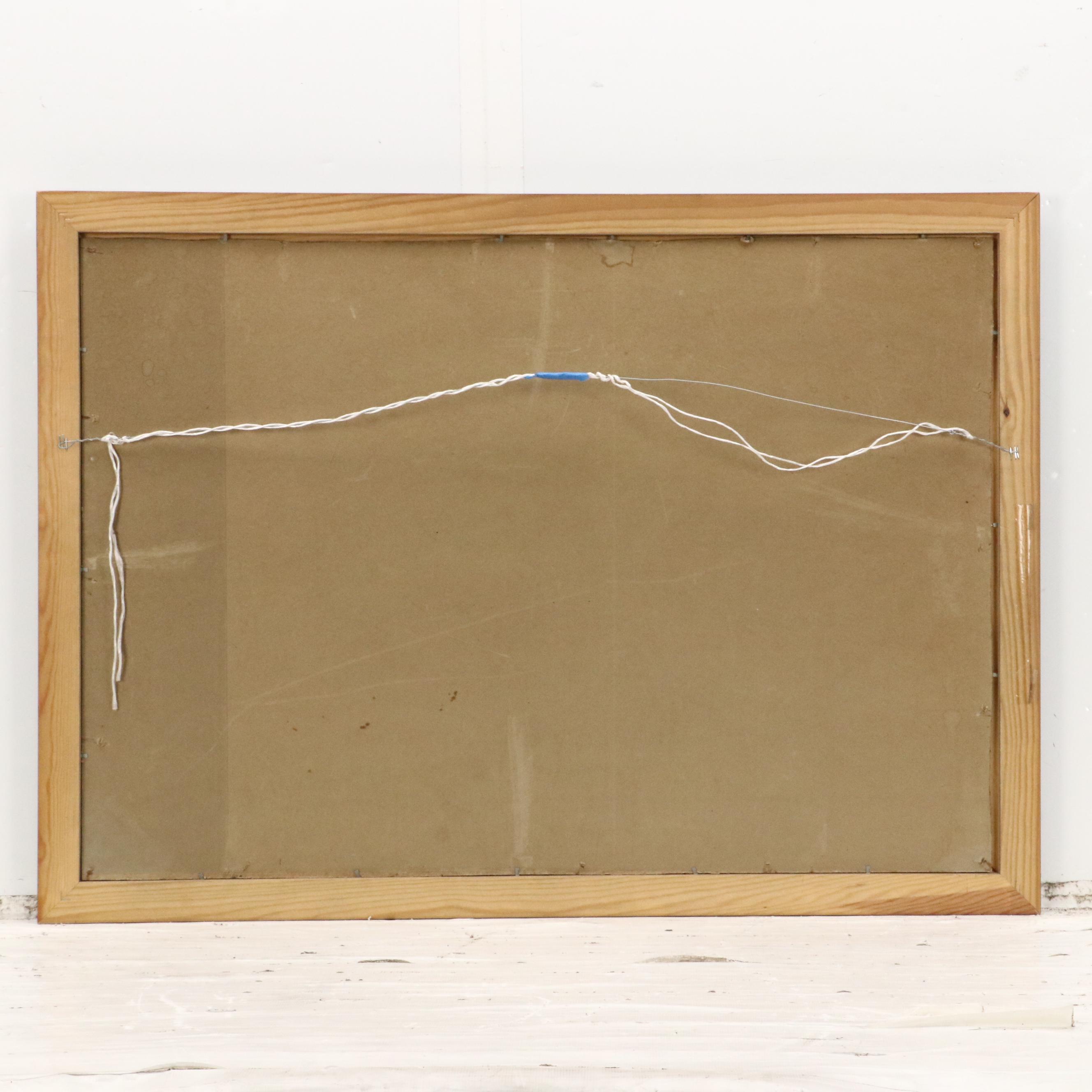 Interior Scene With Figures Oil Painting, 1972