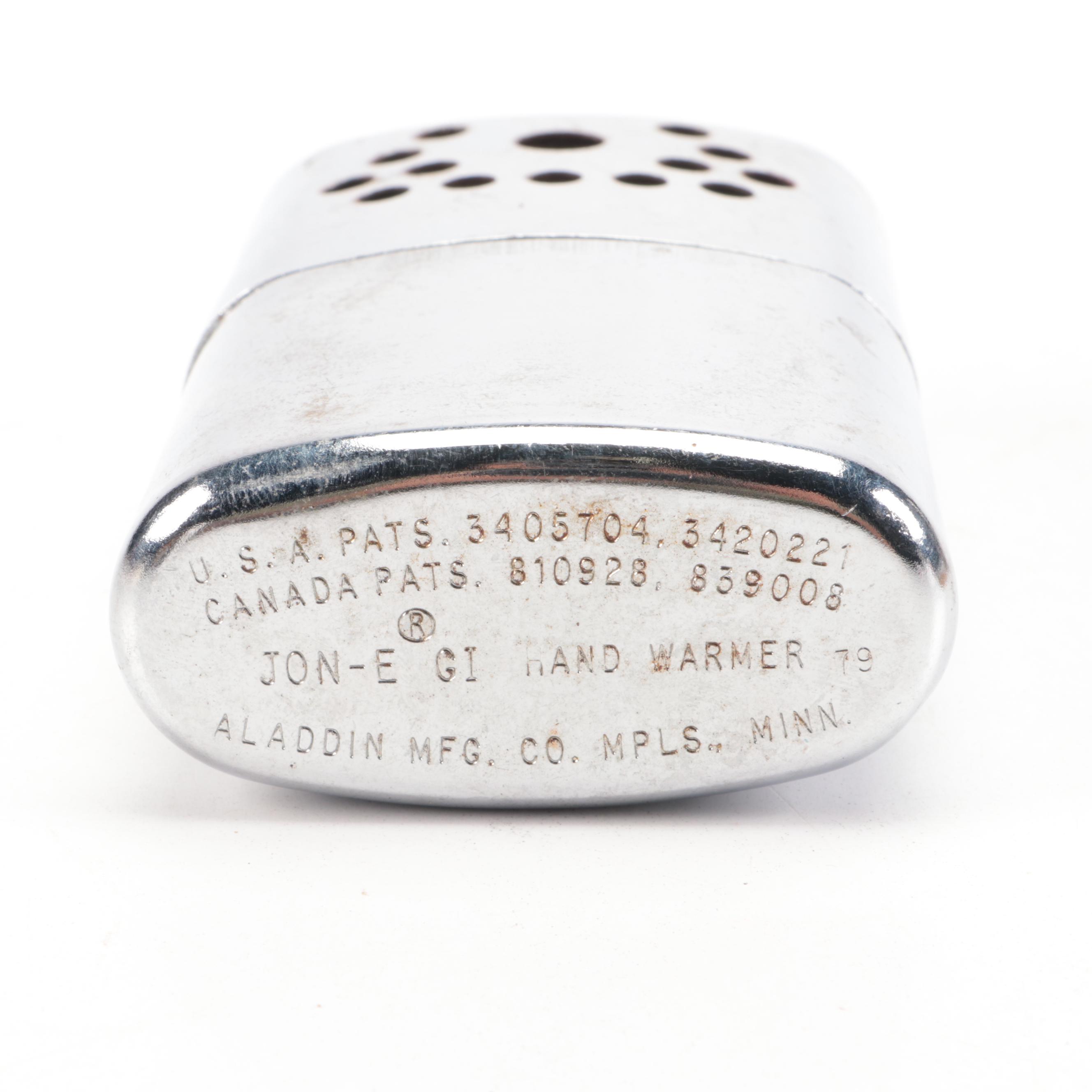Jon-E GI Hand Warmer with Stainless Steel Flasks and Card Case