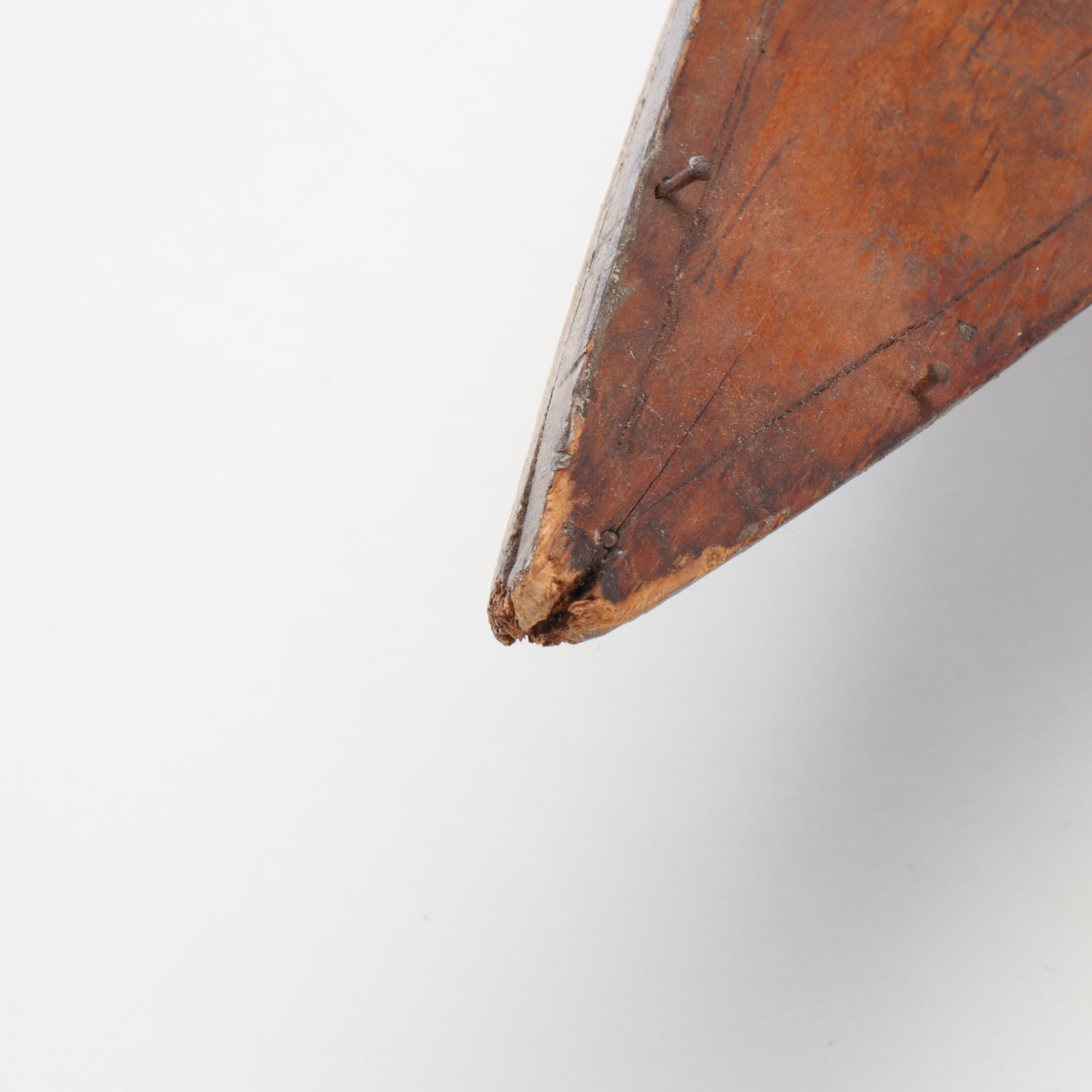 Large American or English Folk Art Wooden Pond Yacht Hull, Circa 1890–1920