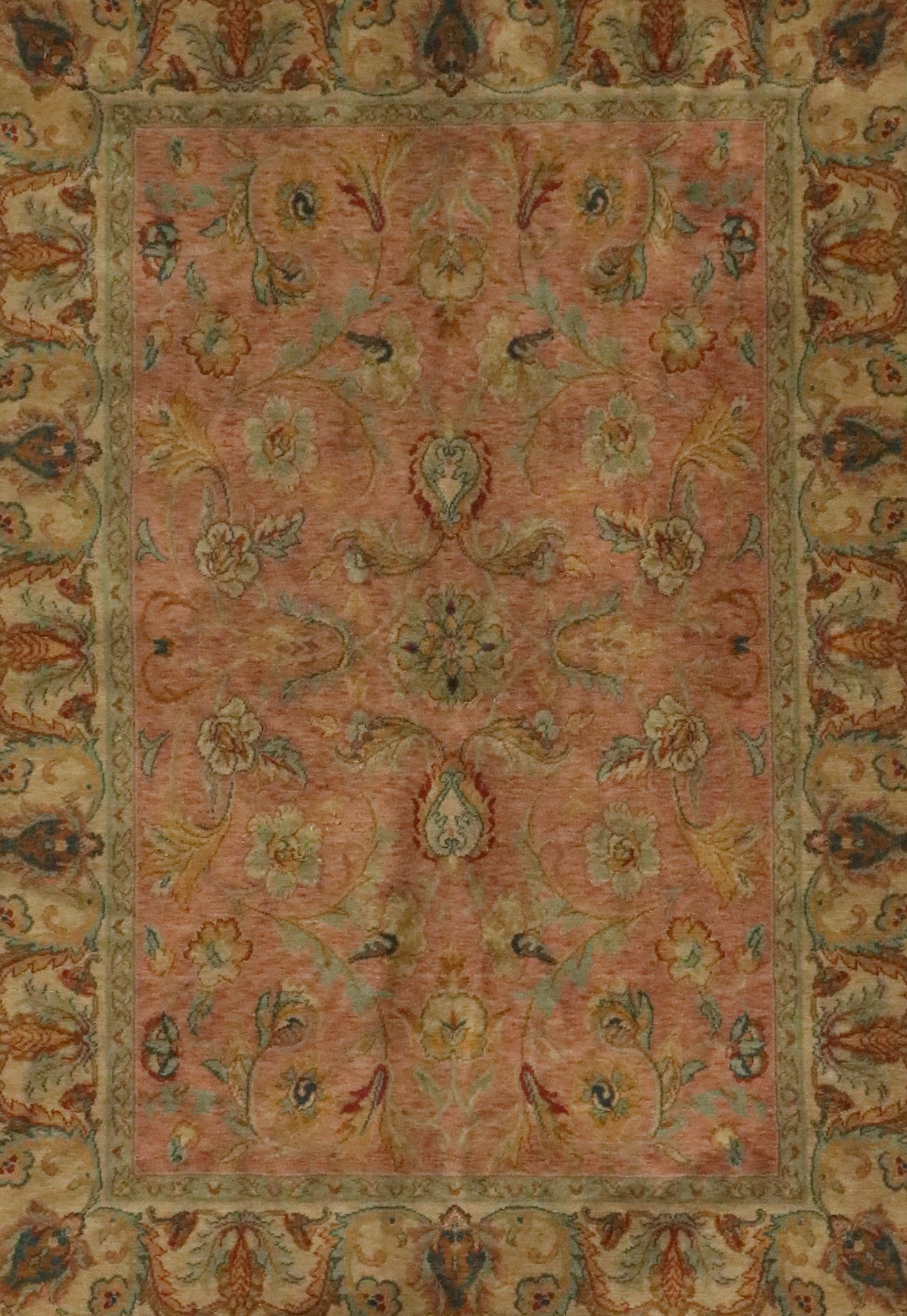 5'7 x 8'1 Machine Made Indian Agra Style Area Rug