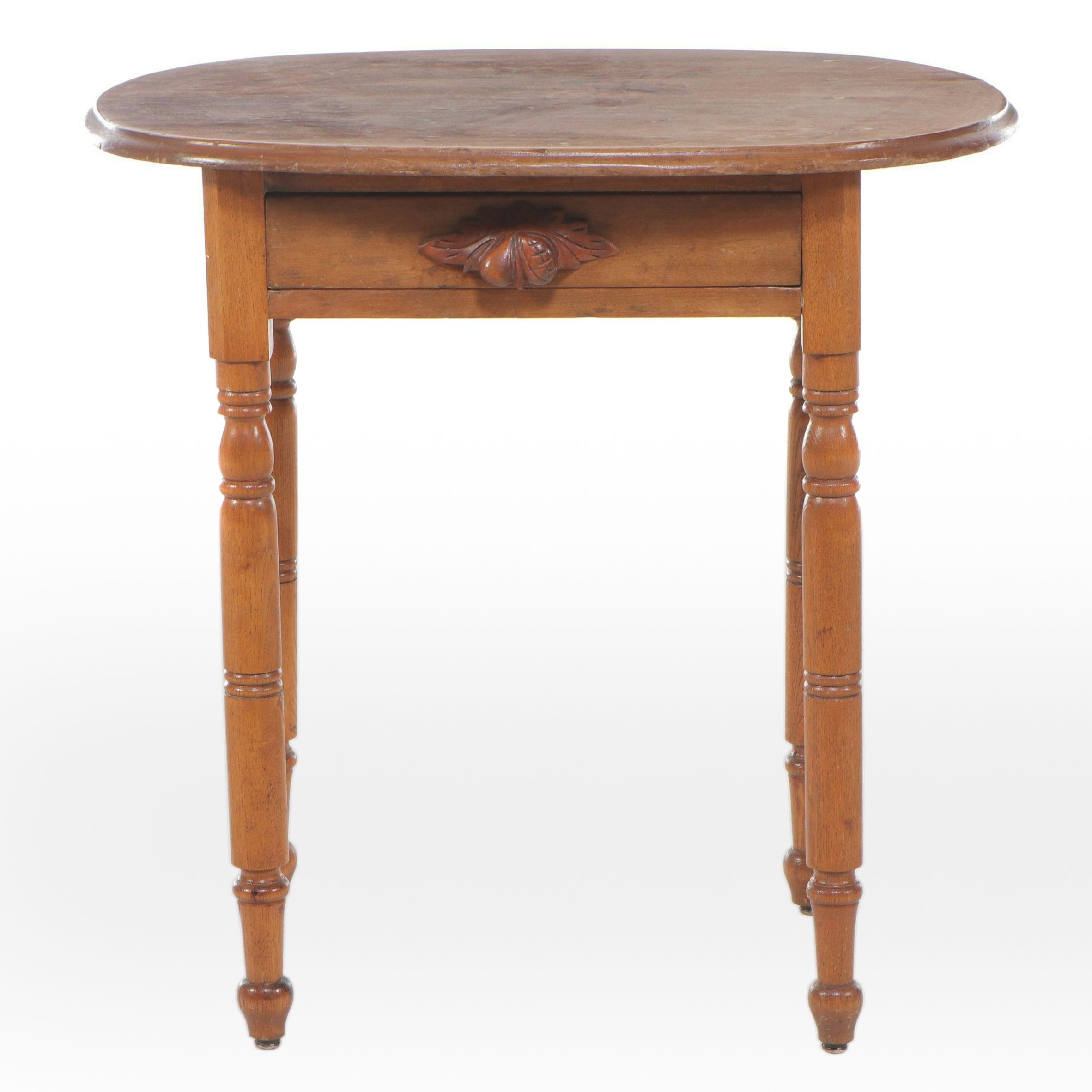 Late Victorian Ash and Poplar Side Table