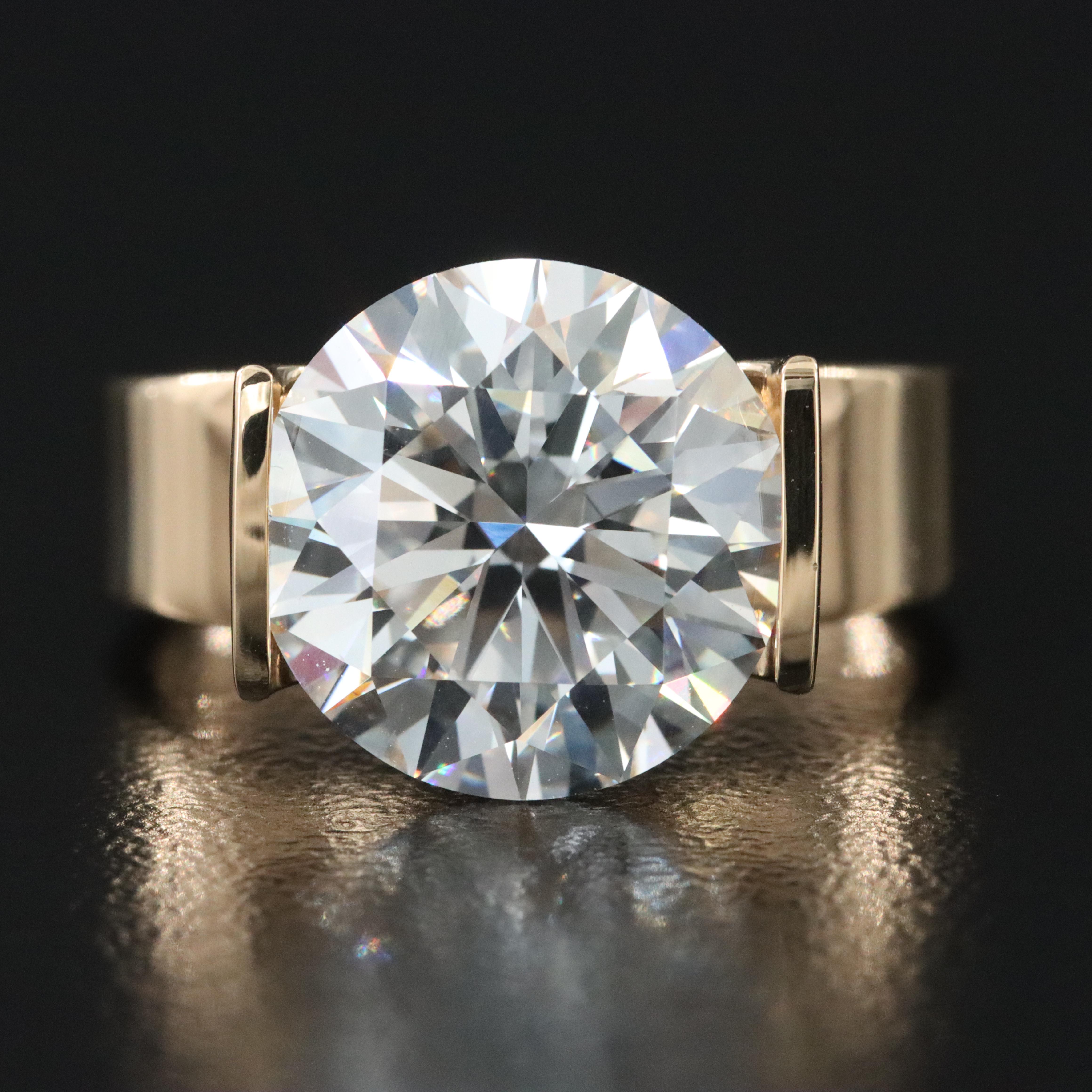 18K 5.54 CT Lab Grown Diamond Solitaire Ring with IGI Report