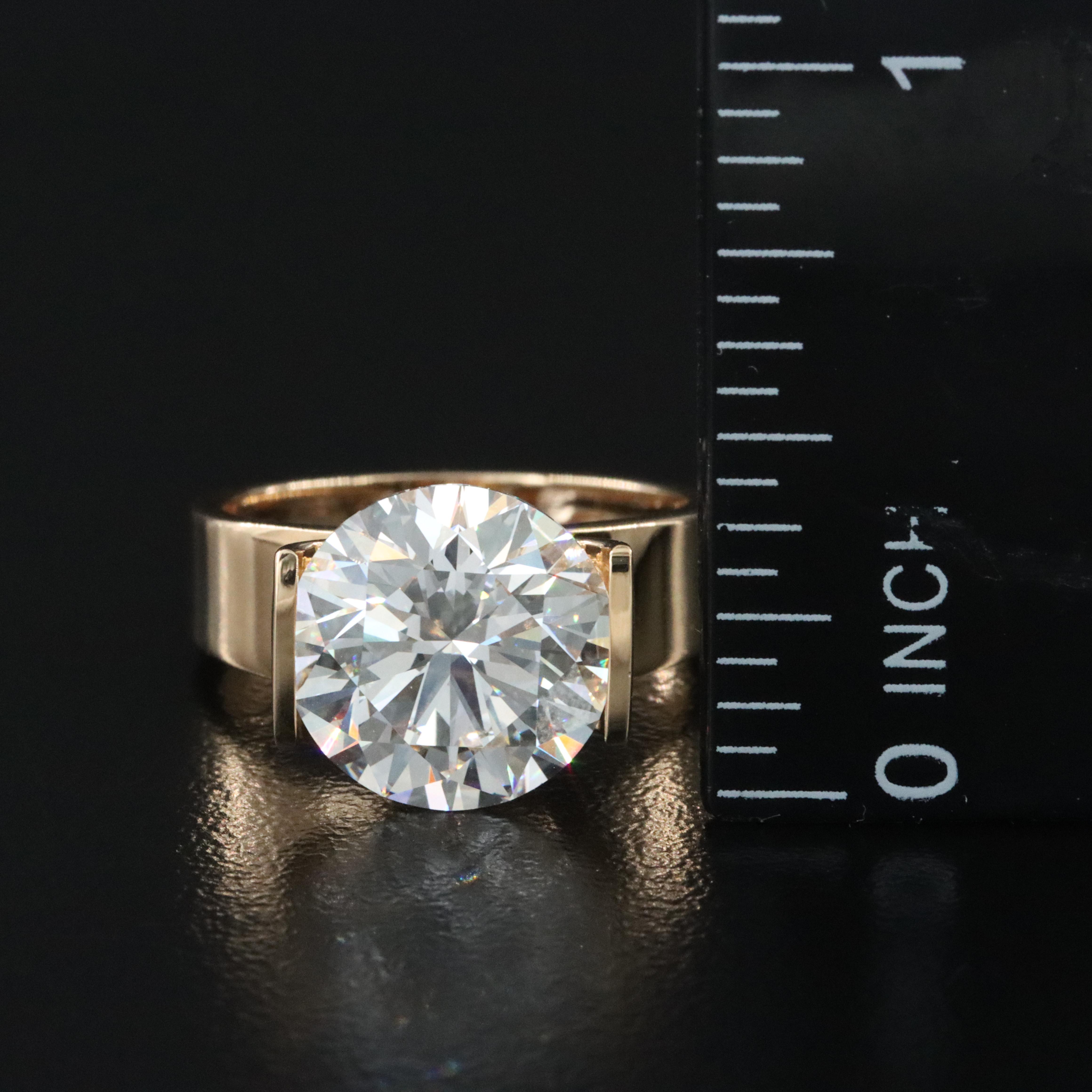 18K 5.54 CT Lab Grown Diamond Solitaire Ring with IGI Report