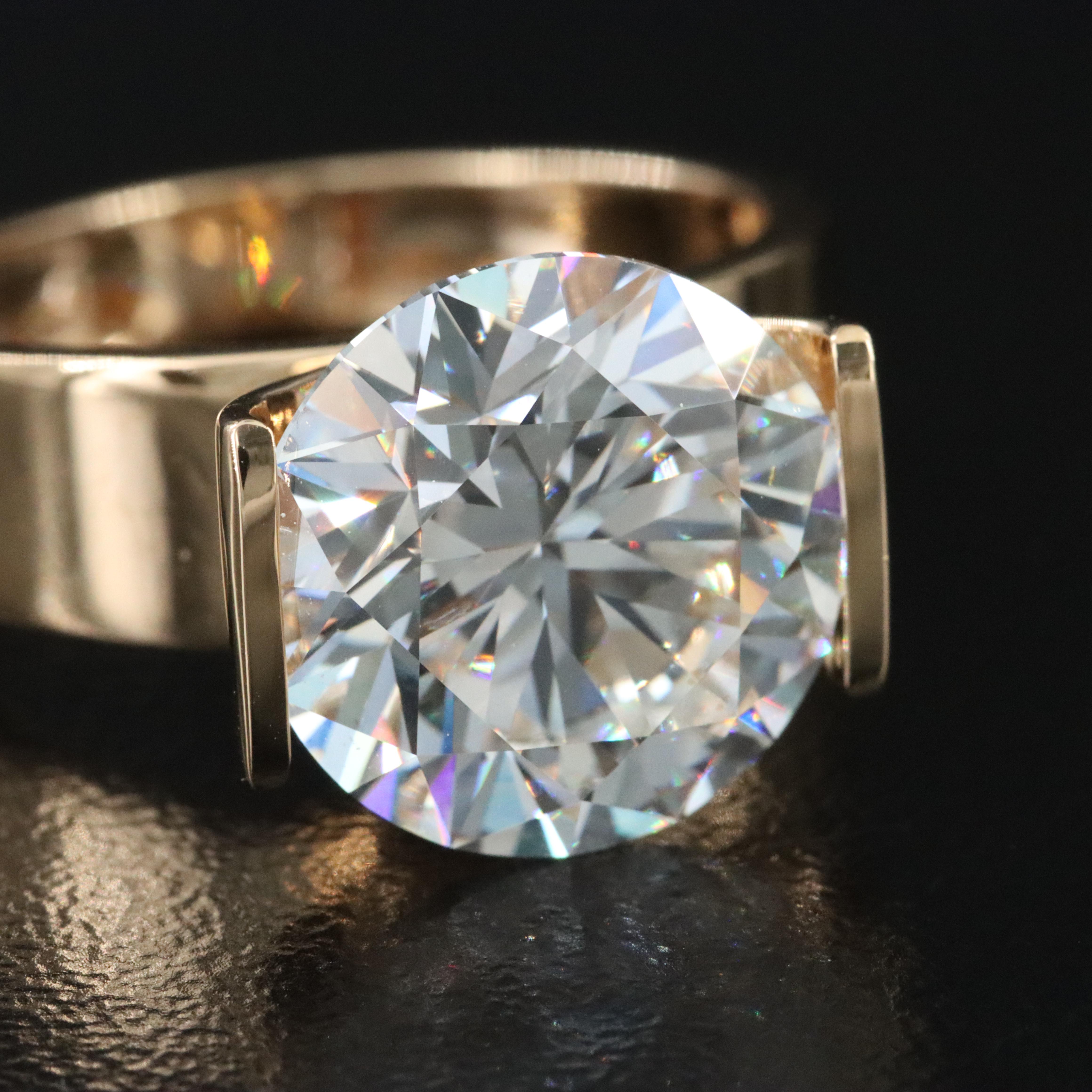 18K 5.54 CT Lab Grown Diamond Solitaire Ring with IGI Report