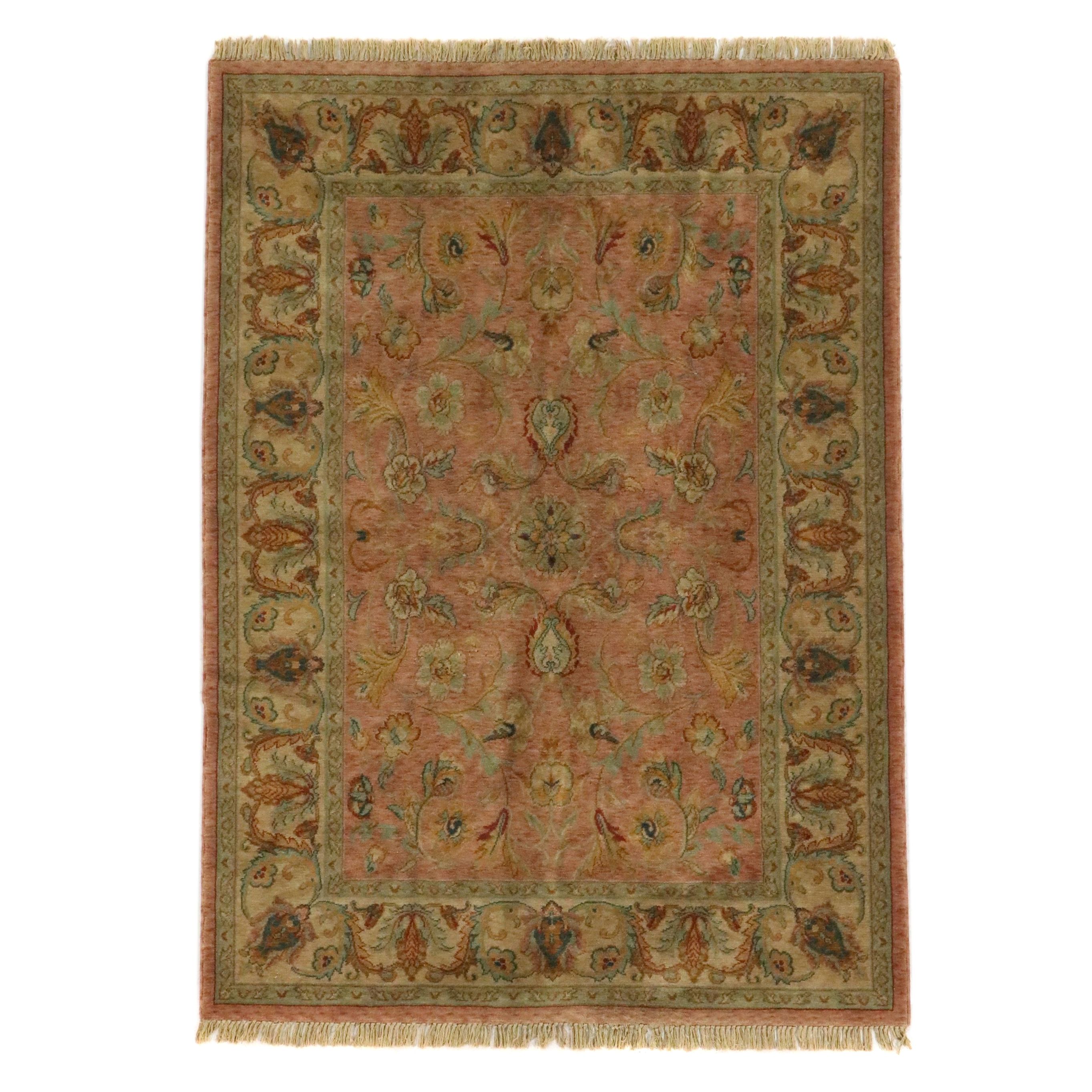 5'7 x 8'1 Machine Made Indian Agra Style Area Rug